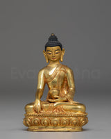 Gold Plated Statue of Shakyamuni Buddha