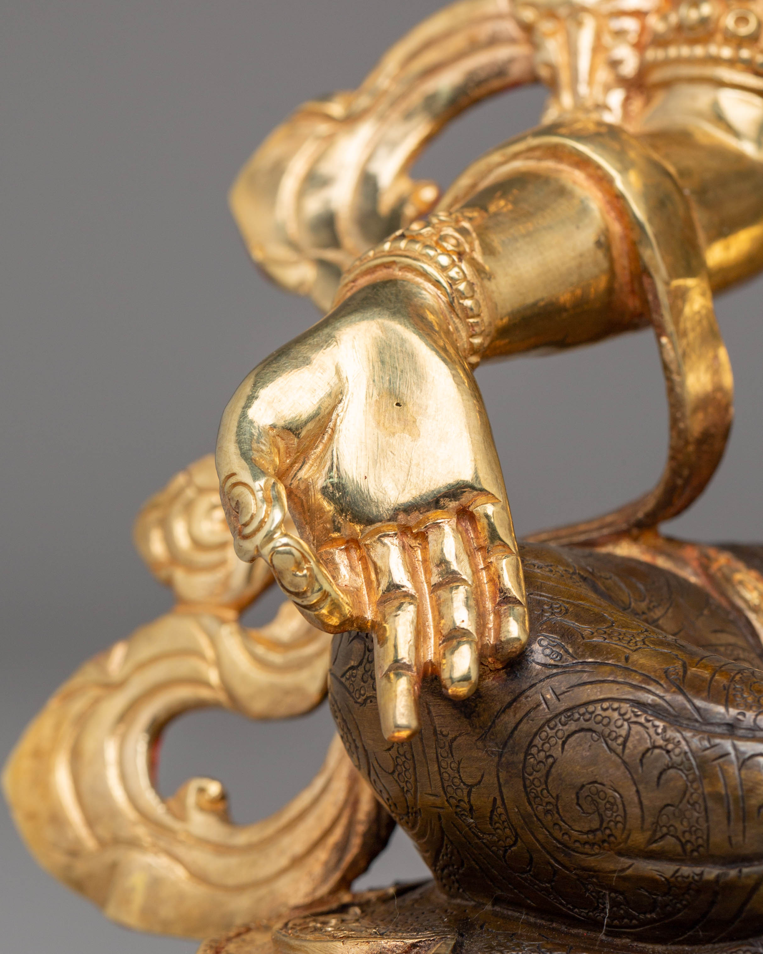 Green Tara Handmade Copper Statue | Divine Protector for Spiritual Growth