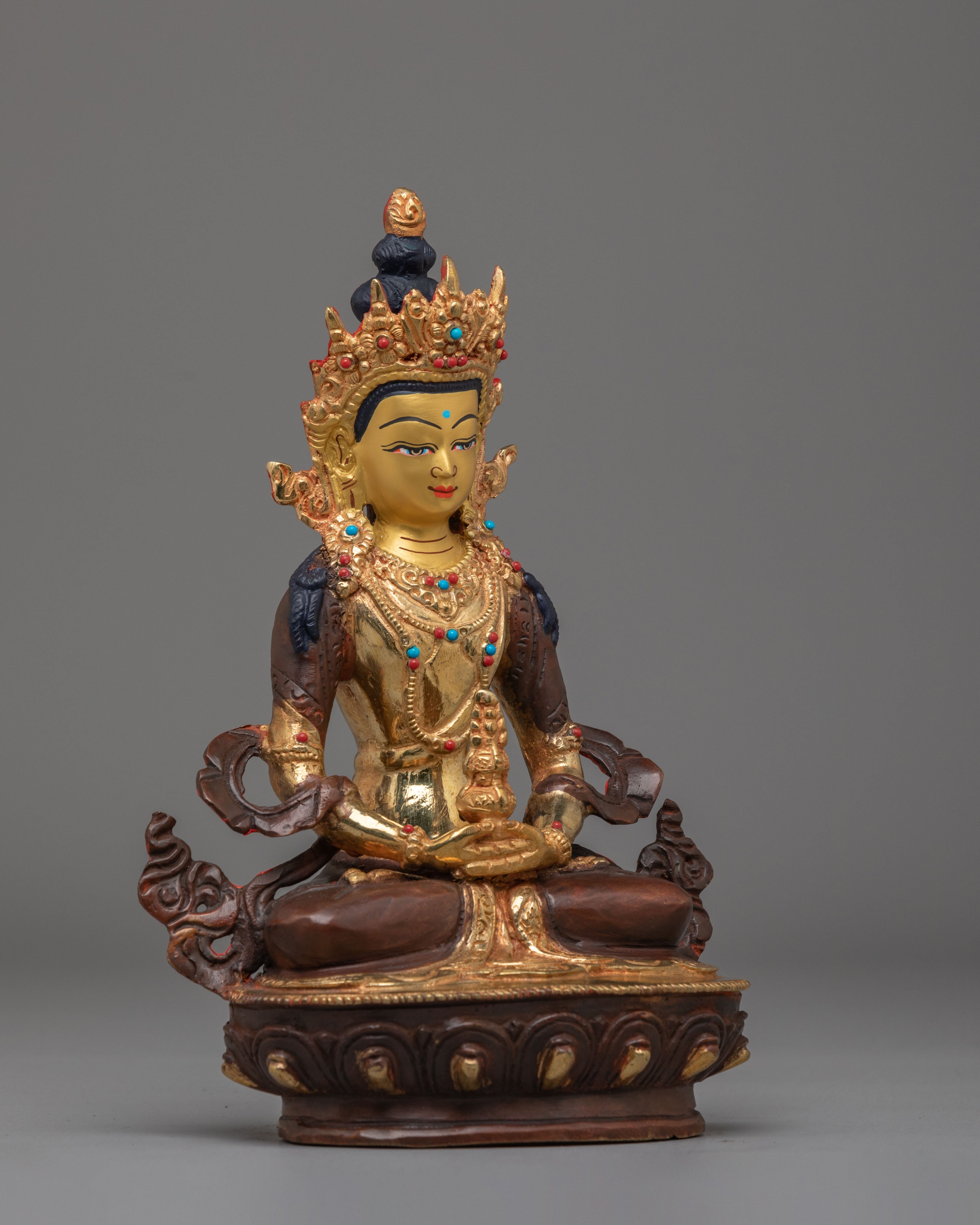 Handmade Long Life Buddha Amitayus Statue | Himalayan Buddhist Sacred Art