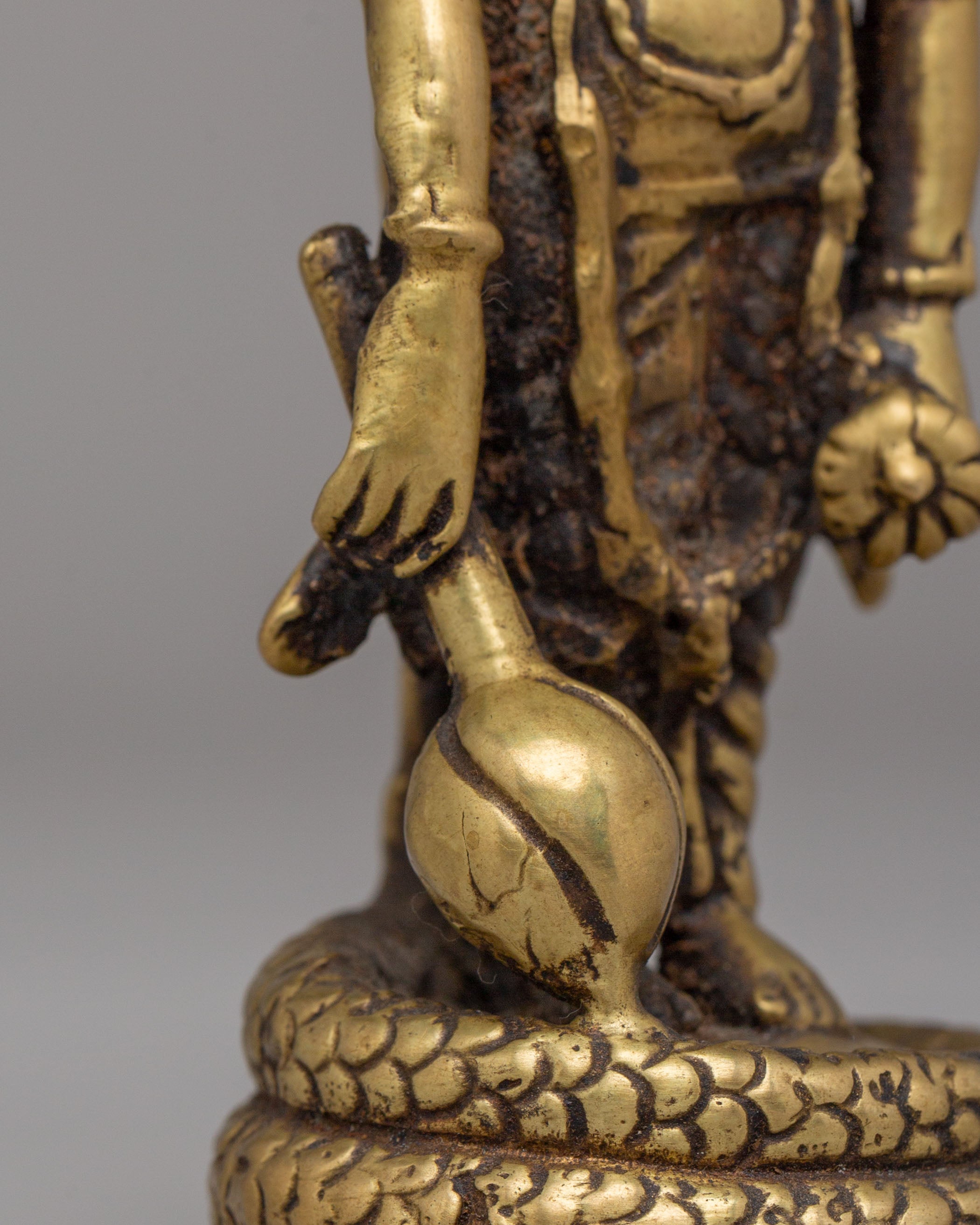 Spiritual Protector Lord Vishnu Statue | Handcrafted Brass Sculpture