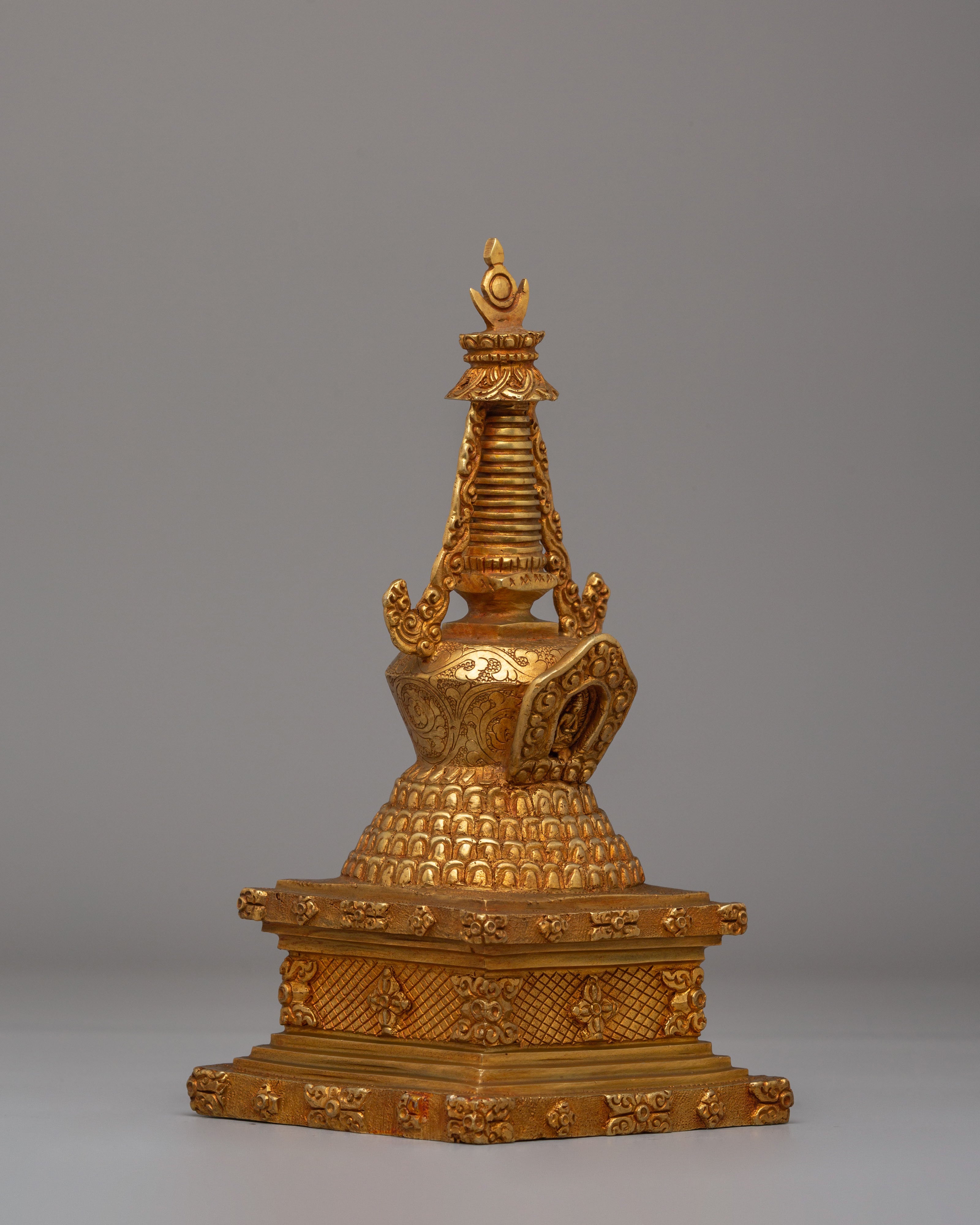 Eight Great Buddhist Stupa Set | Himalayan Chorten Set for Altar