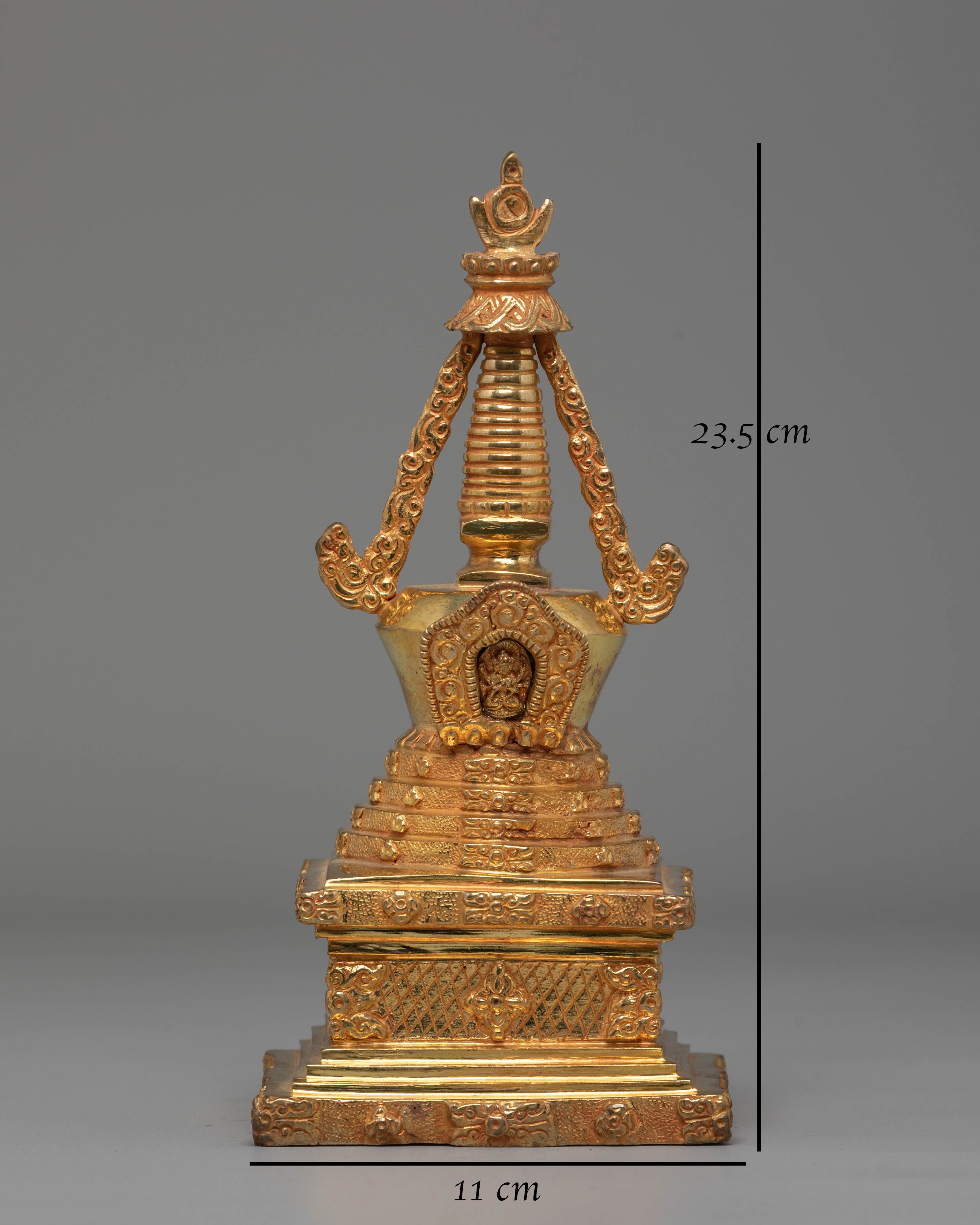 Handmade Ritual Stupa Shrine Piece | Buddhist Stupa Art