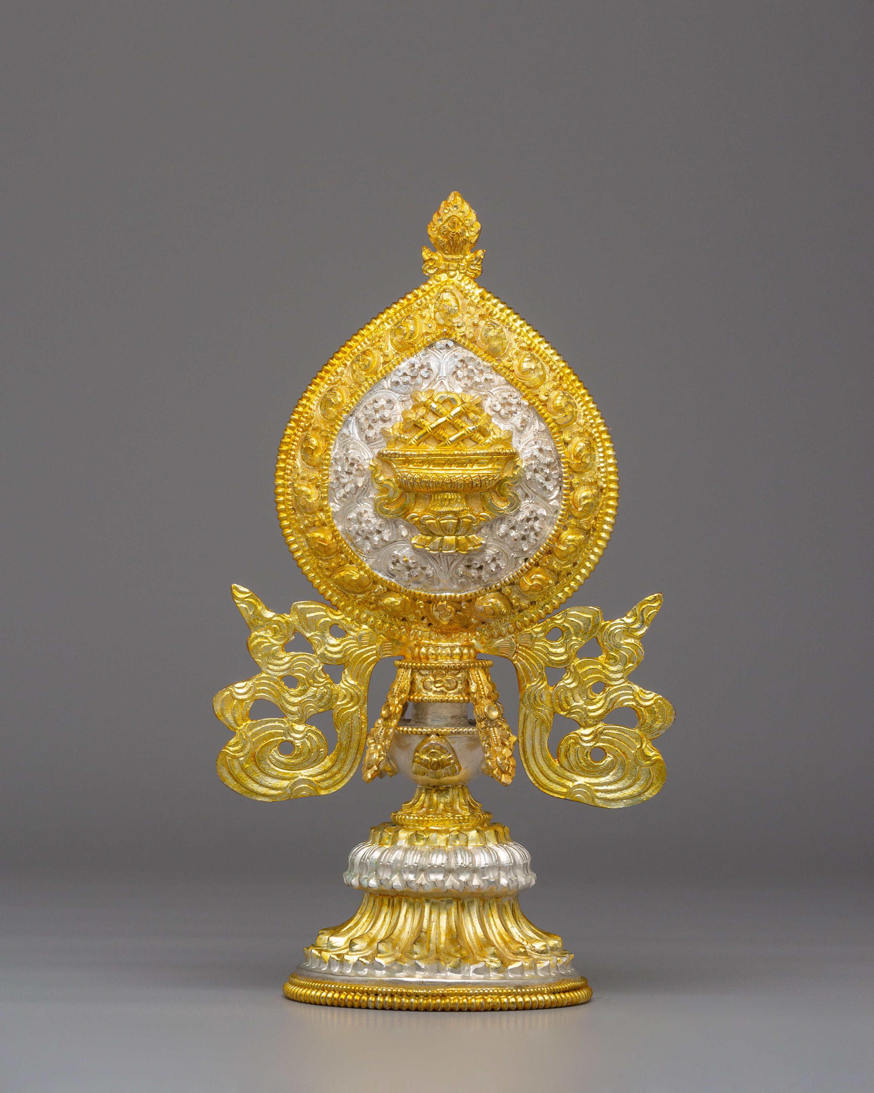 Tibetan Eight Auspicious Symbols | Copper Body, Electro Silver &amp; Gold Plating