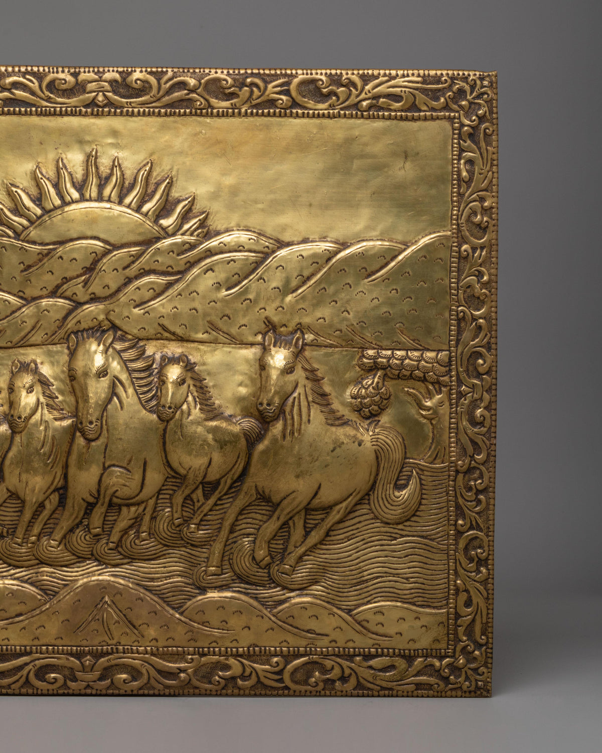 Seven Horse Brass Wall Hanging | Symbol of Wealth and Prosperity