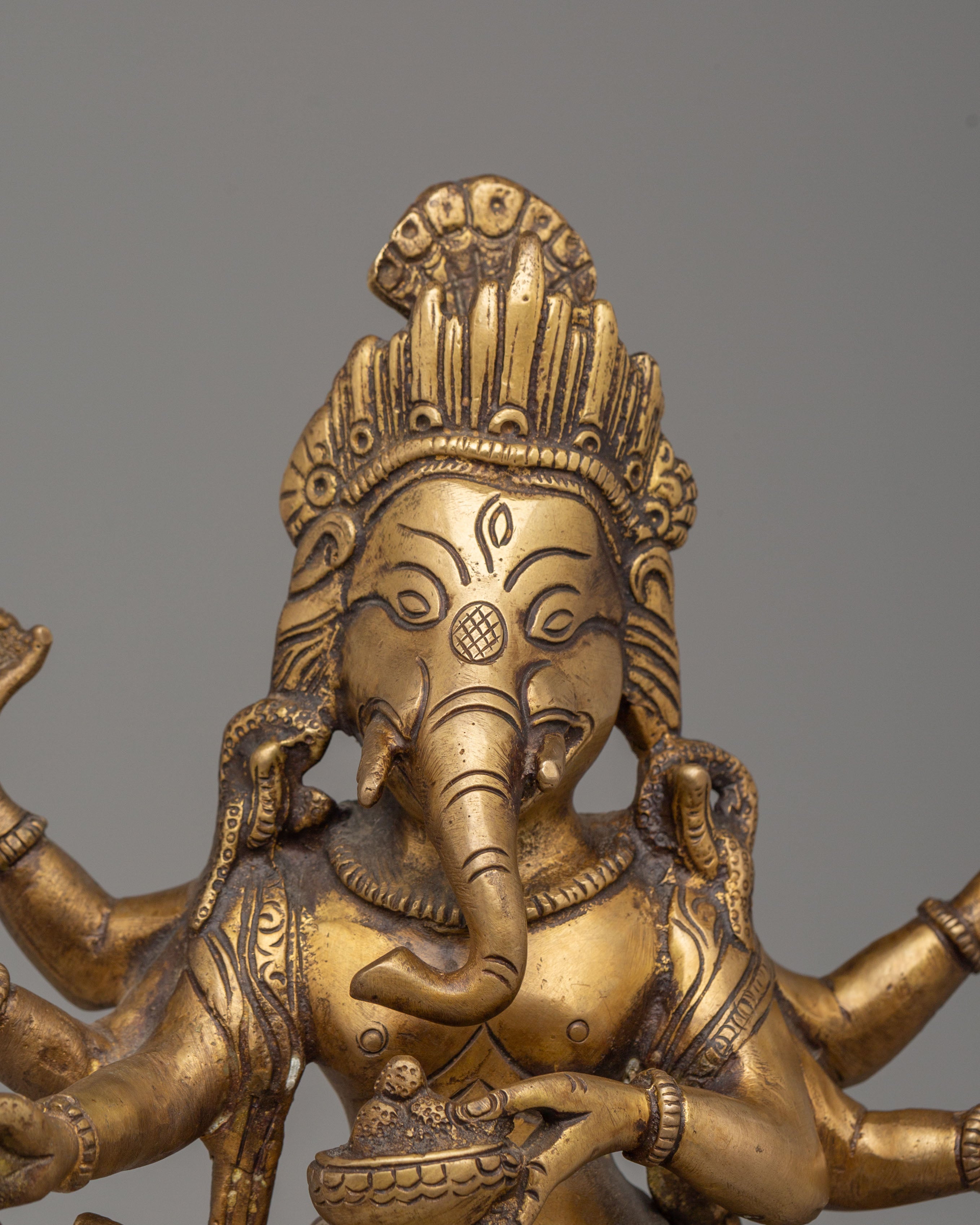 Ganesha Deity Statue | Brass Dancing Ganesha for Spiritual Decor and Blessings
