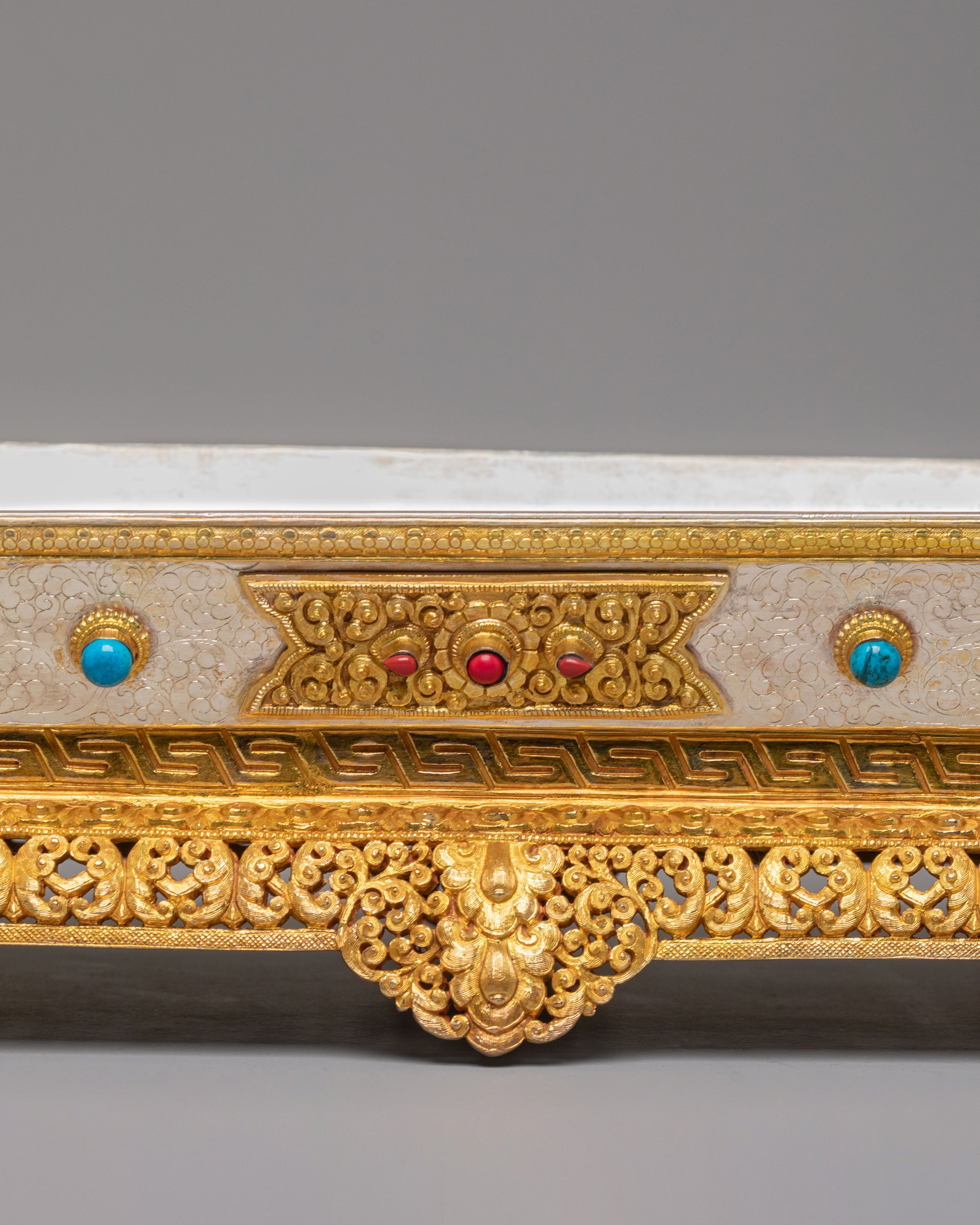 Spiritual Himalayan Offering Tray | Sacred Tibetan Altar Art