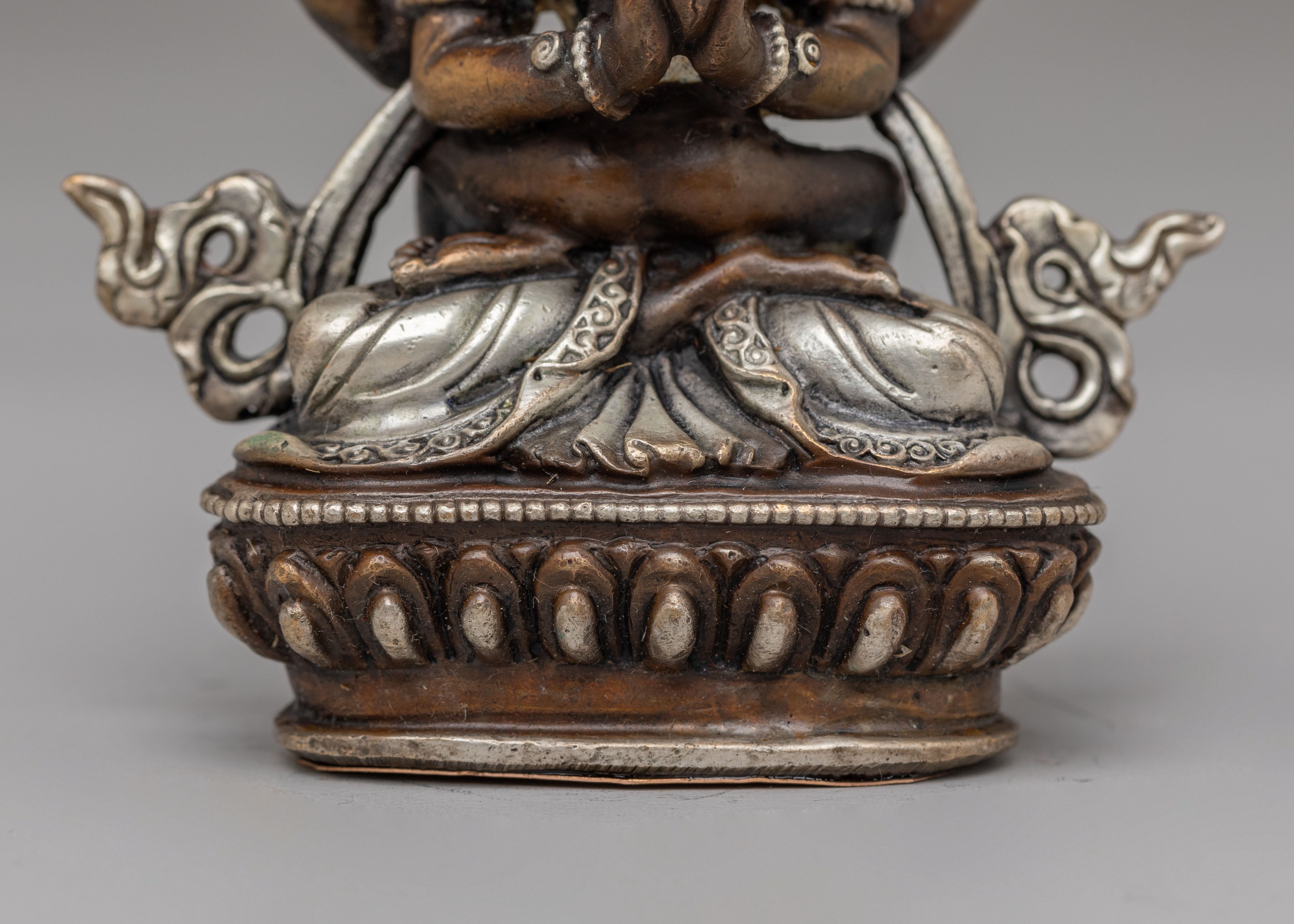 Handmade Chenrezig with Consort Statue | Tibetan Bodhisattva