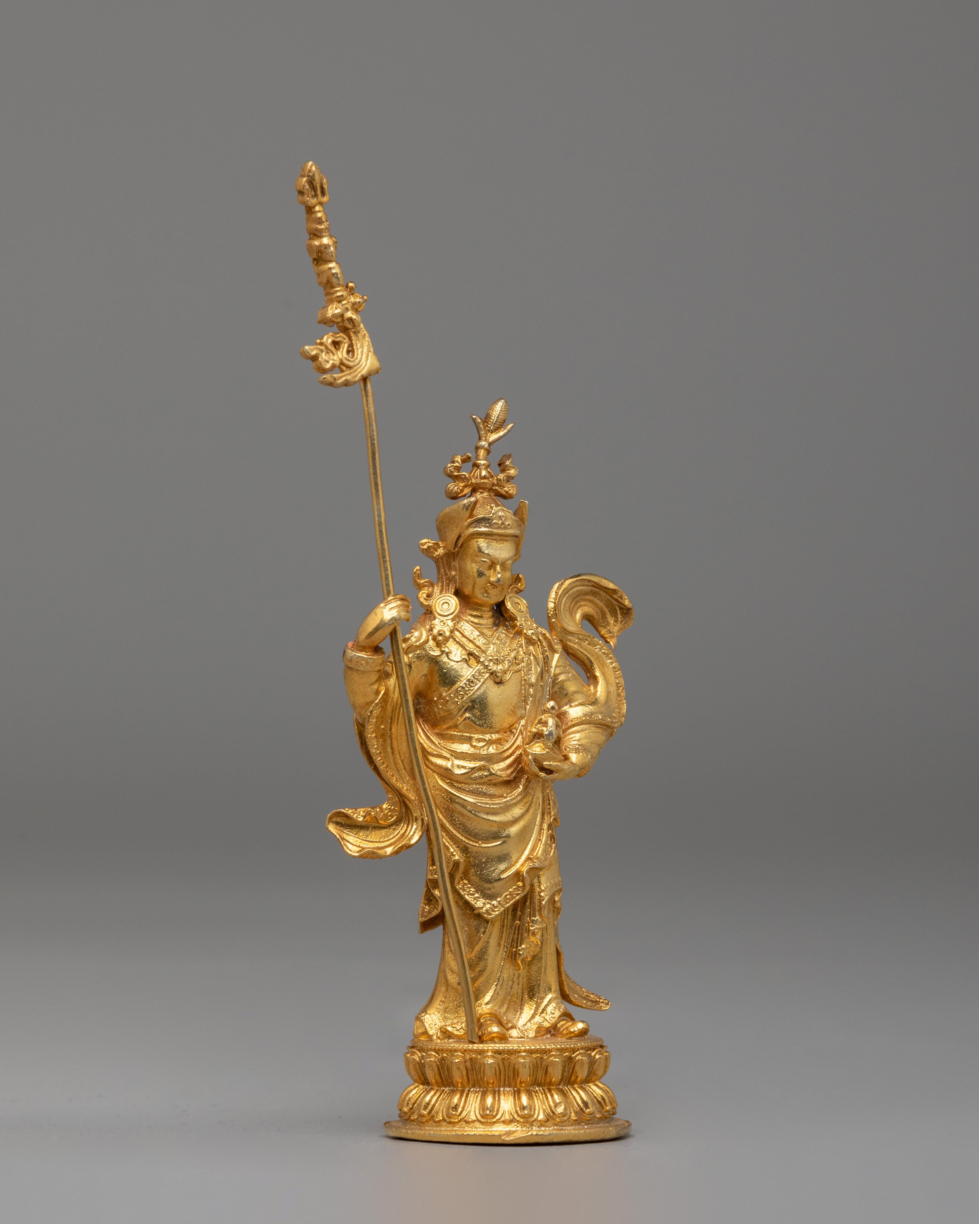 Guru Rinpoche Dynamic Standing Statue | Tibetan Spiritual Artwork