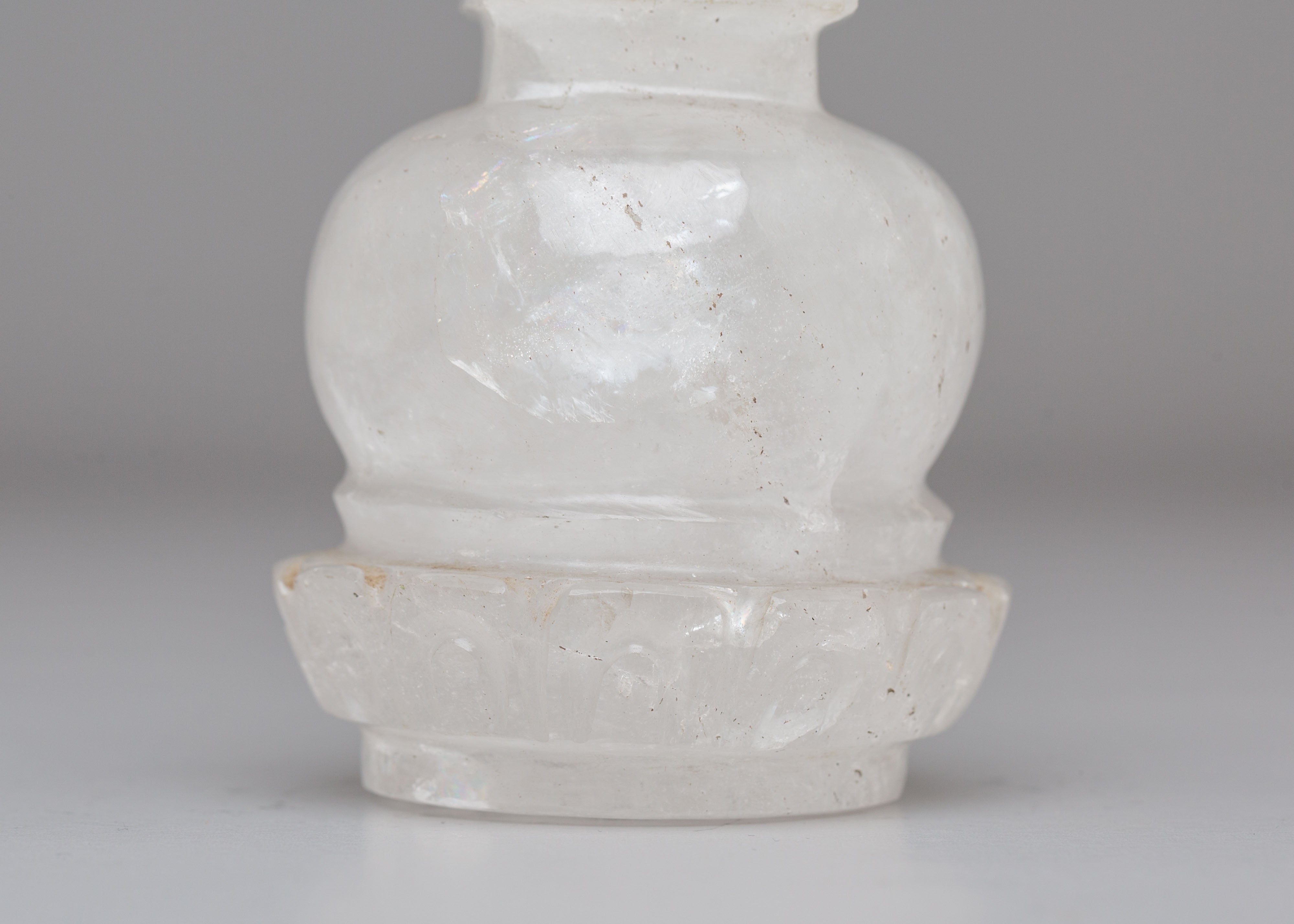 Handcrafted Crystal Stupa | Buddhist Ritual Sculpture for Meditation and Altar Decor
