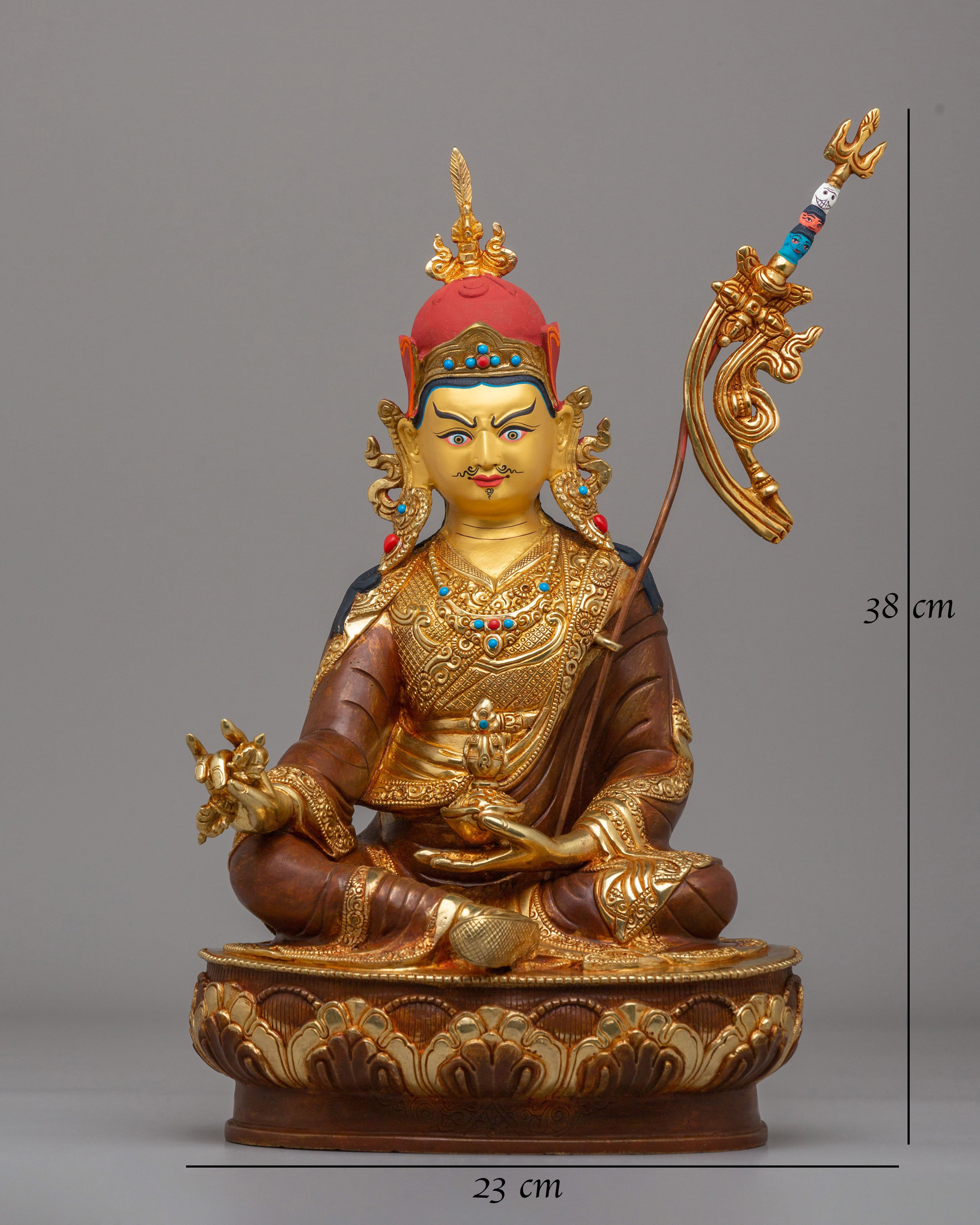 Spiritual Tibetan Guru Rinpoche Figurine | Symbol of Vajrayana Wisdom, Protection