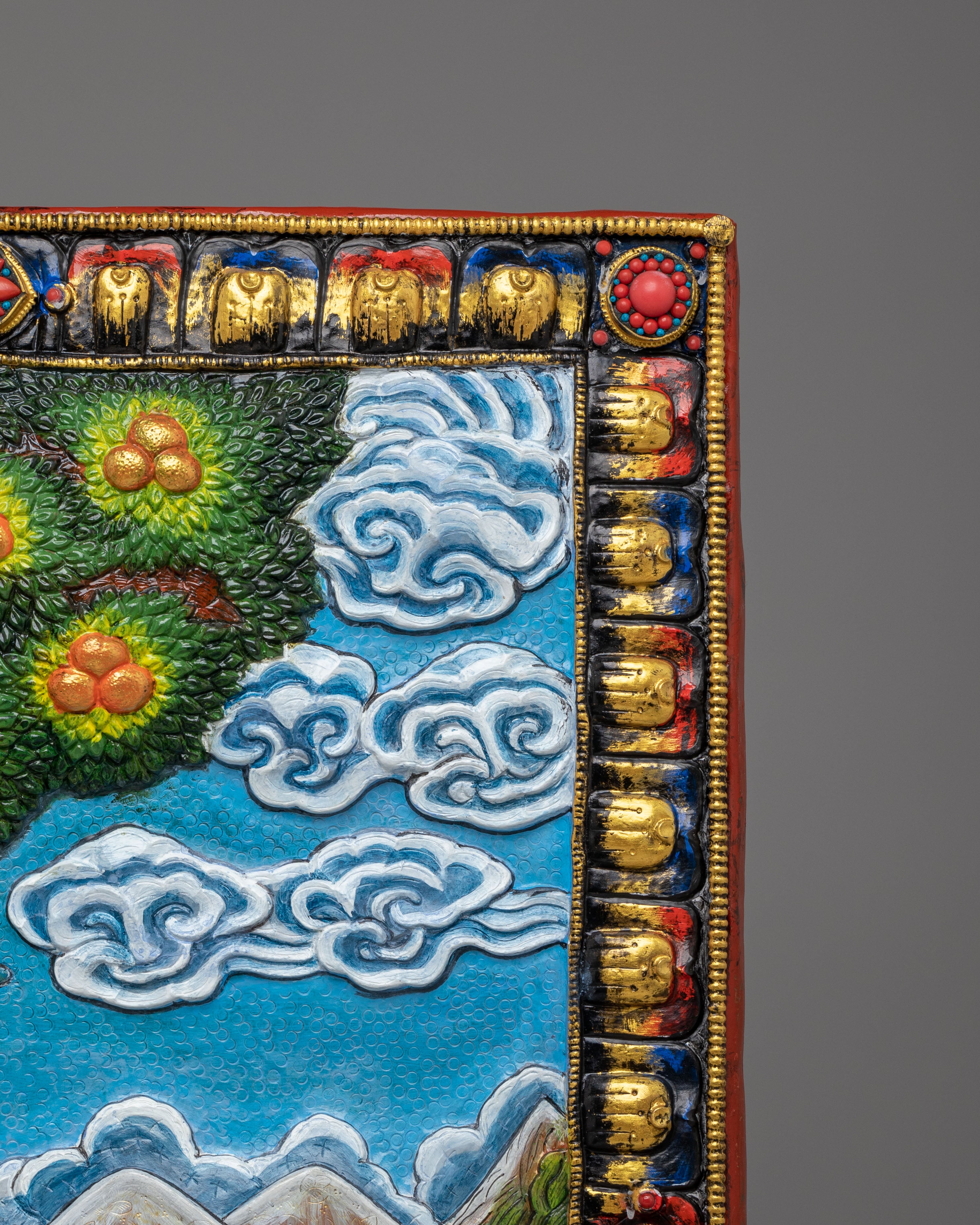 Handcrafted 4 Harmonious Friends Wall Hanging | Buddhist Sacred Wall Decor