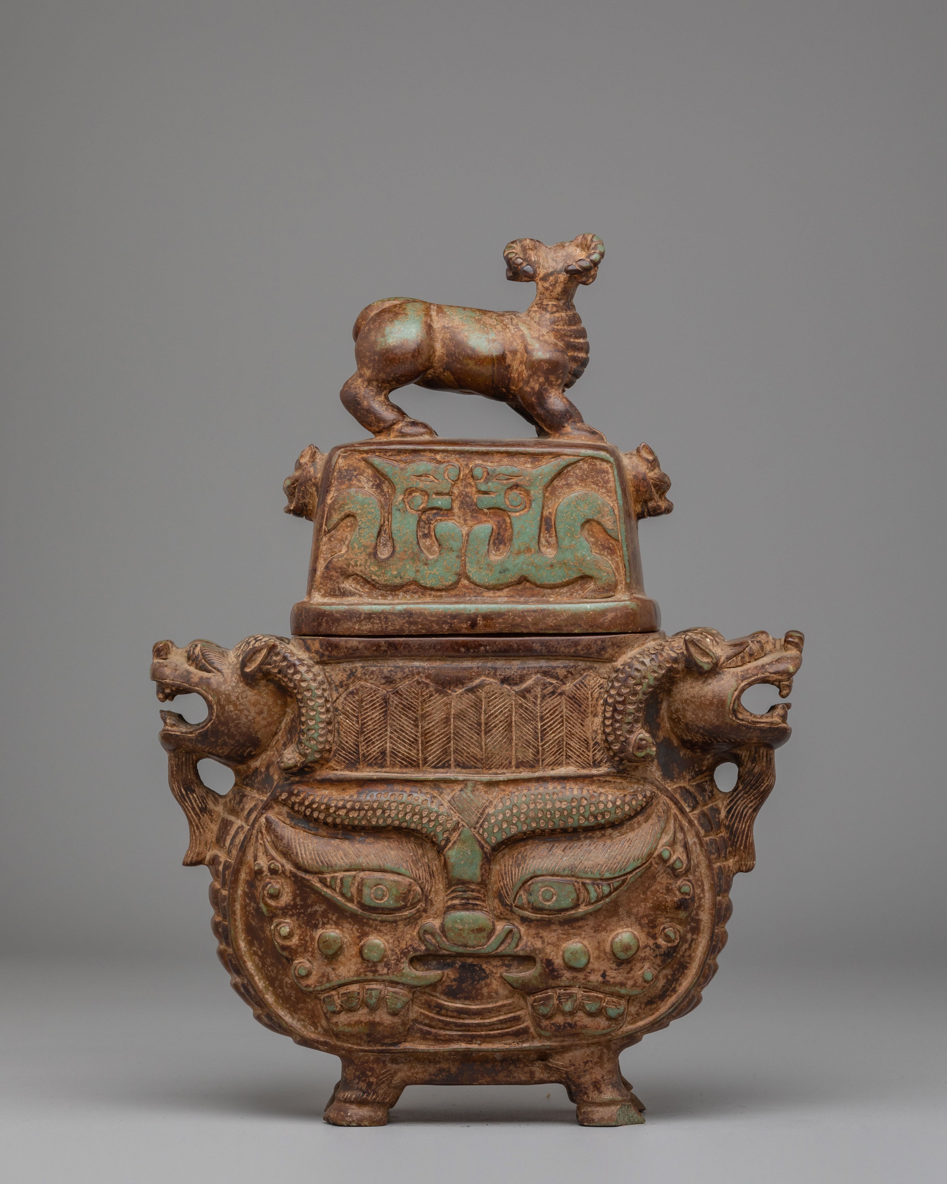 Decorative Jewellery Box | Traditional Himalayan Stone Carving