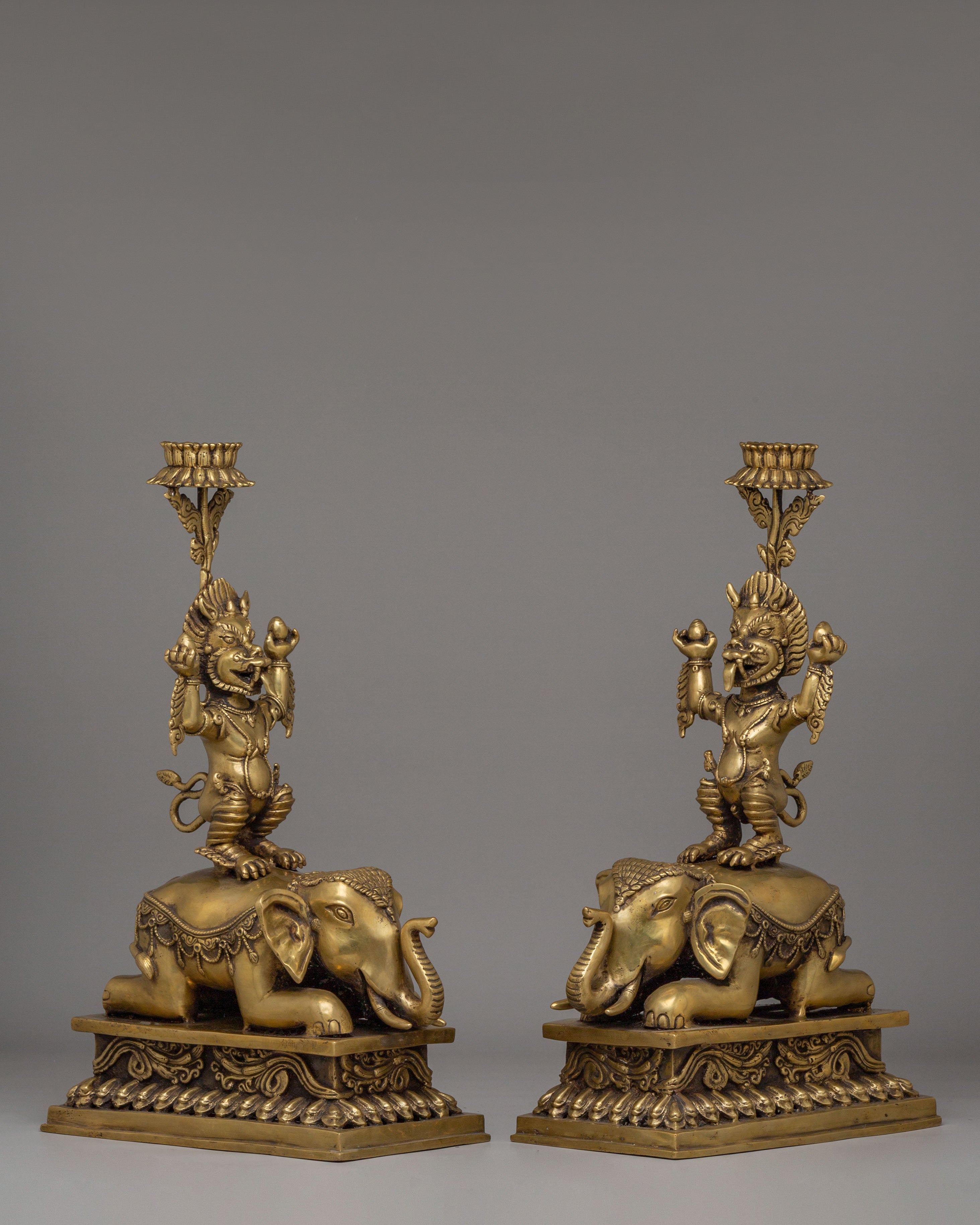 Elephant Oil Lamp Set | Perfect for Altar Decor