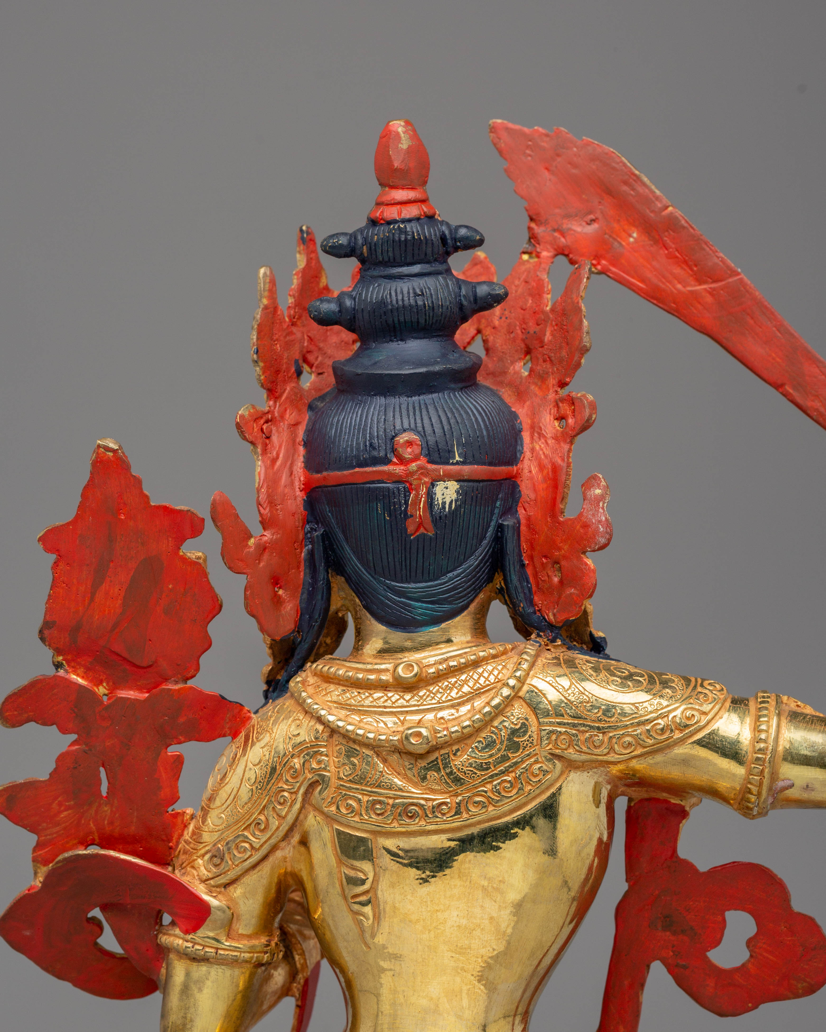 Handcrafted Manjushri Copper Statue | Tibetan Wisdom Deity Sculpture
