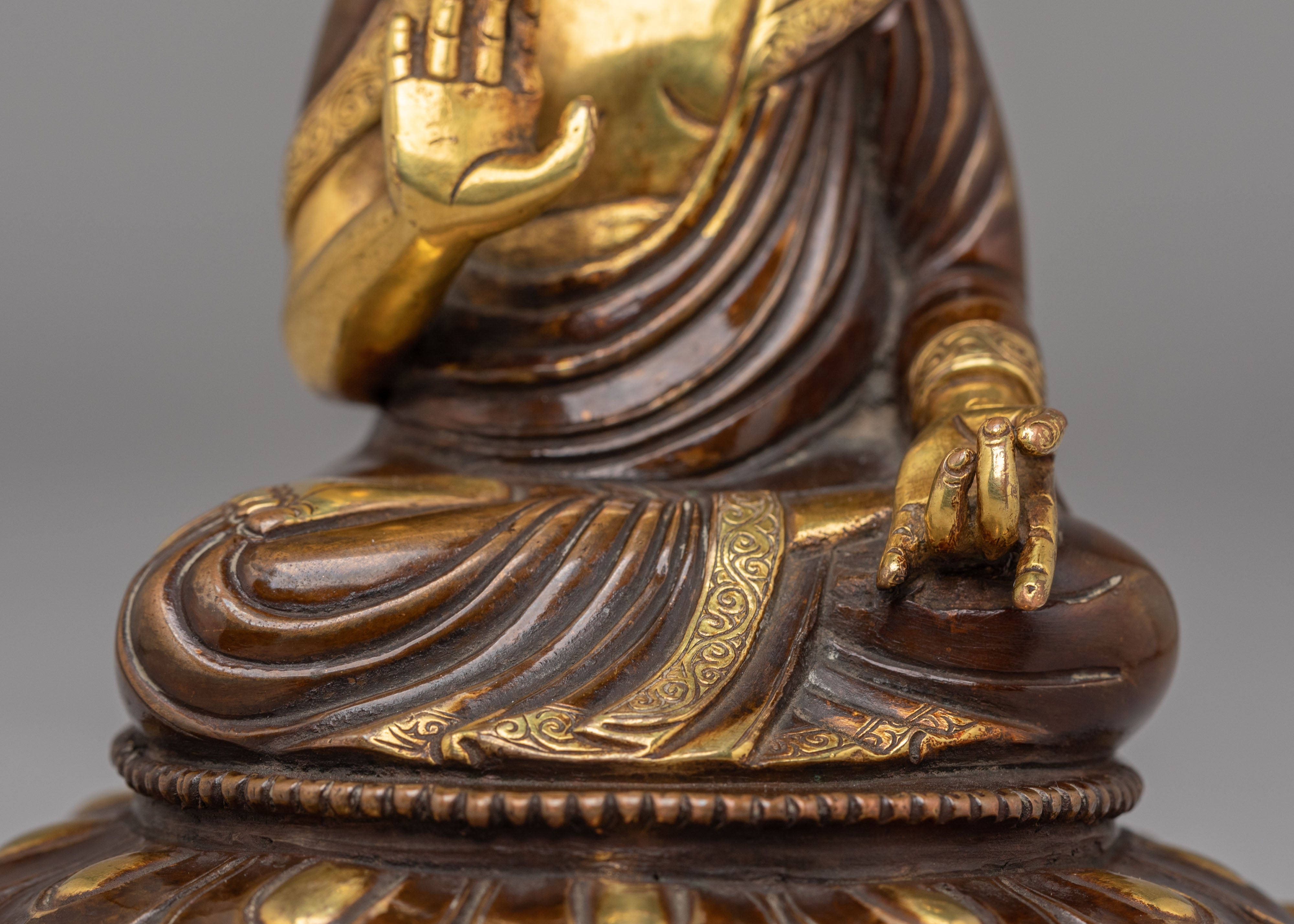 Buddha on Throne Statue | Handmade Decorative Artwork