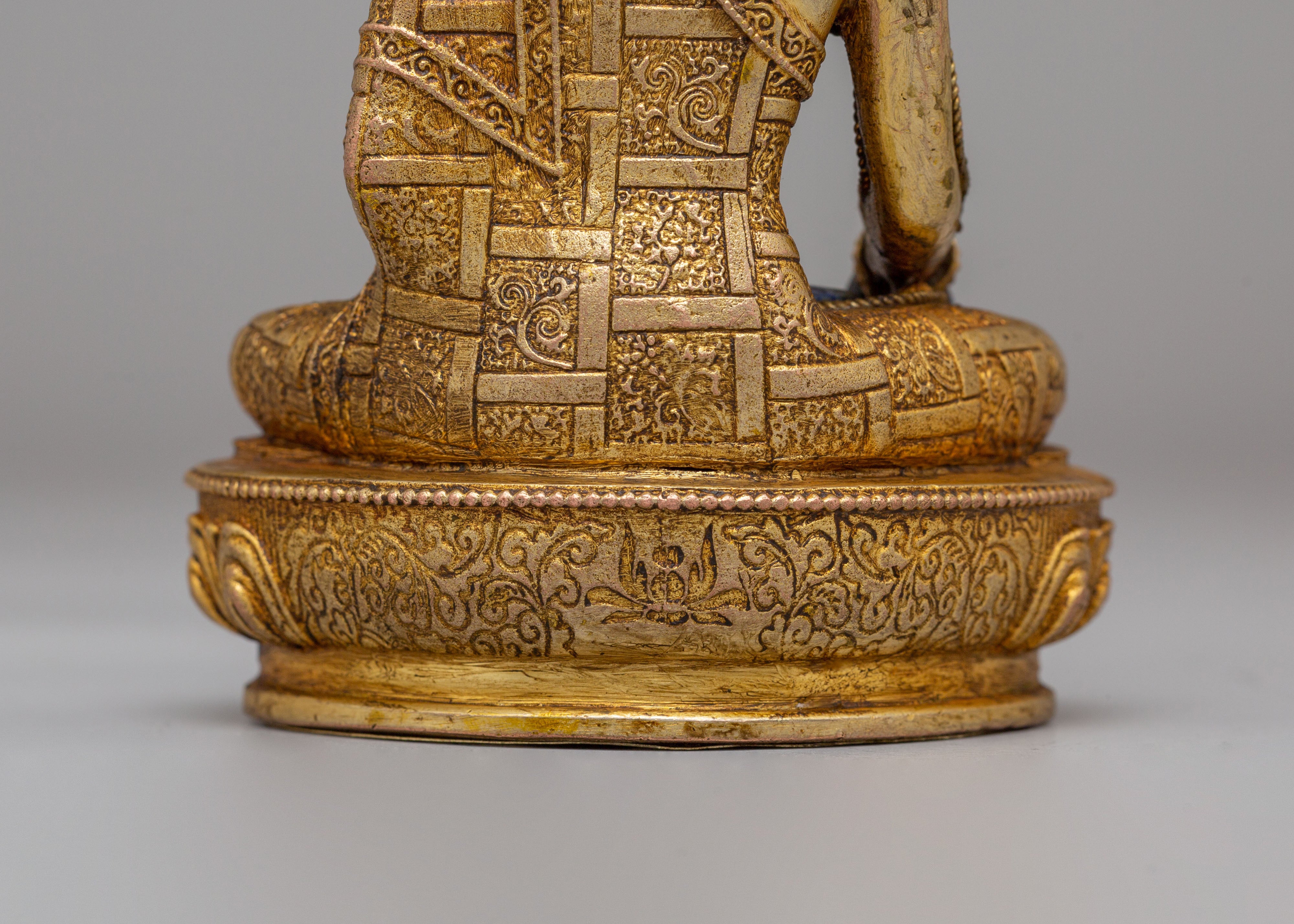 Shakyamuni Buddha Statue for Spiritual Practice | Handcrafted Copper Art