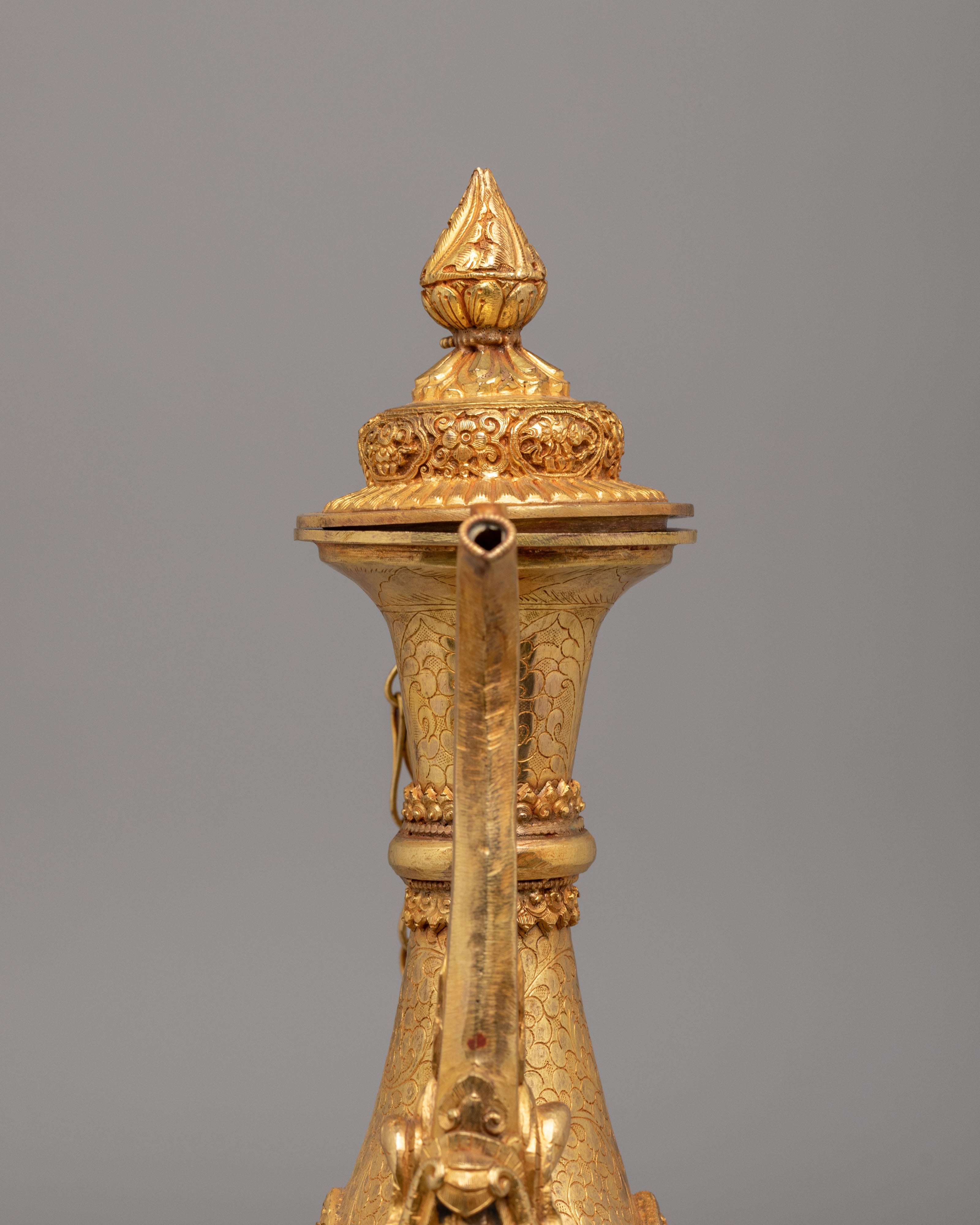 Spiritual Buddhist Bhumba Ewer | Handcrafted Copper Altar Vessel