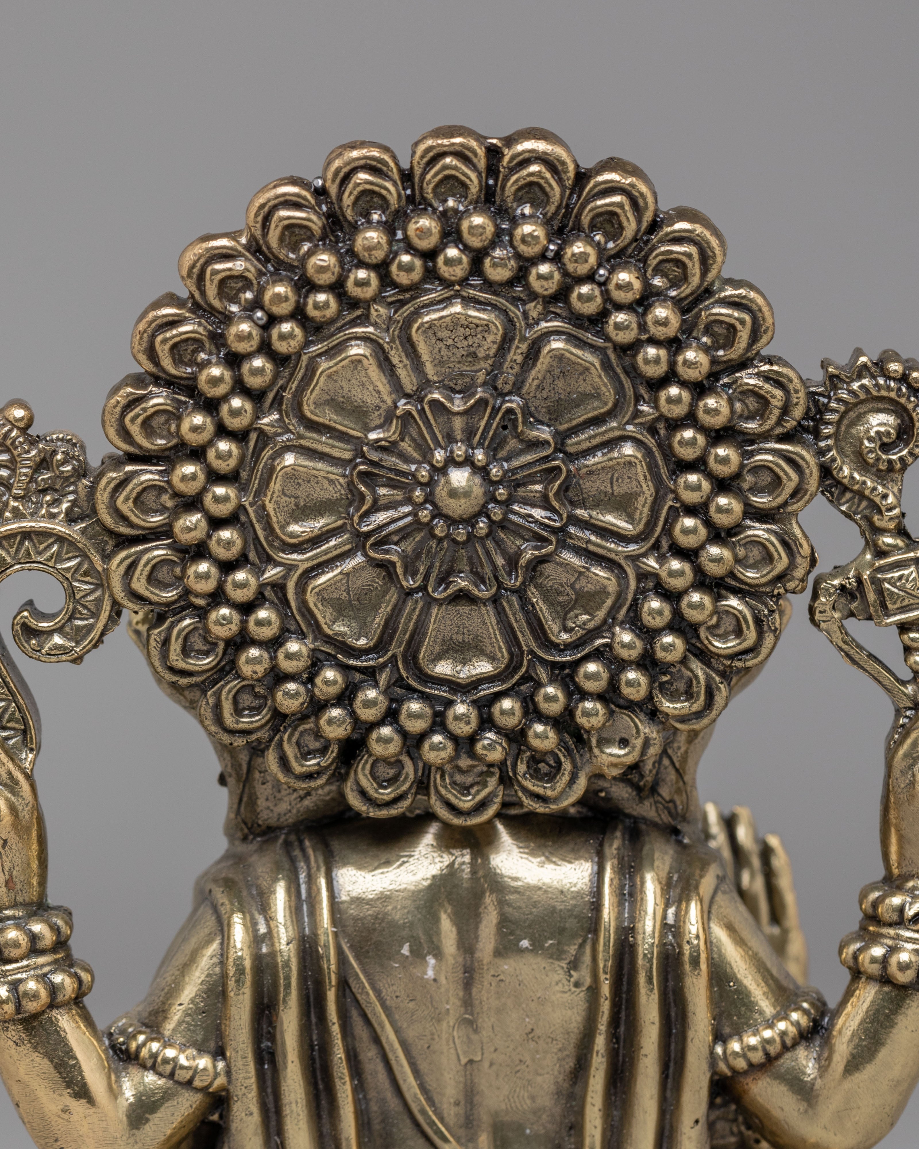Traditional Ganesh Altar Sculpture | Copper and Bronze Hindu Deity Statue