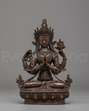 Tibetan Bodhisattva Chenrezig Statue