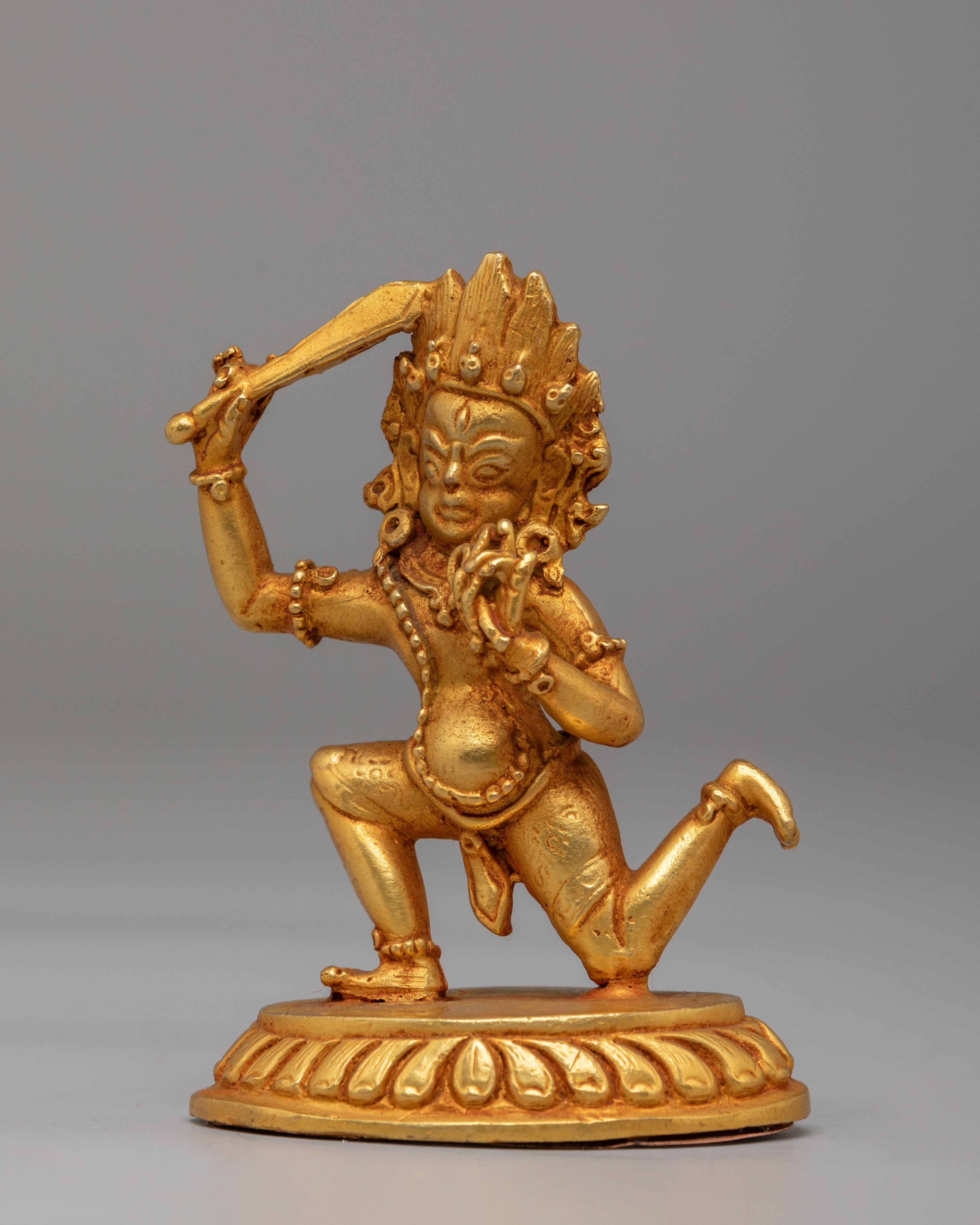 Sacred Achala Statue | Gold Plated Copper Protector