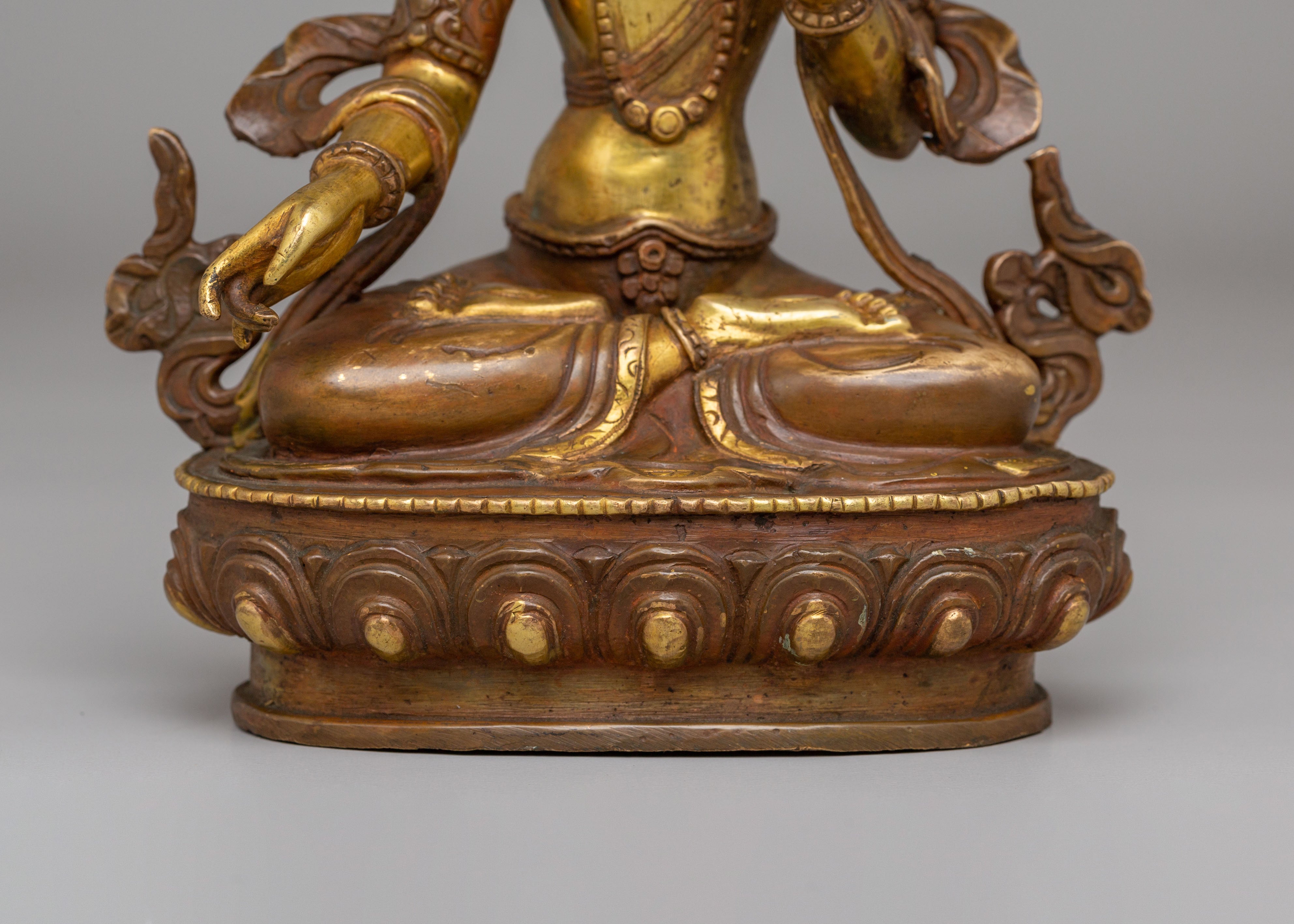 Handcrafted Dukar Statue | Tibetan Deity of Wisdom and Compassion