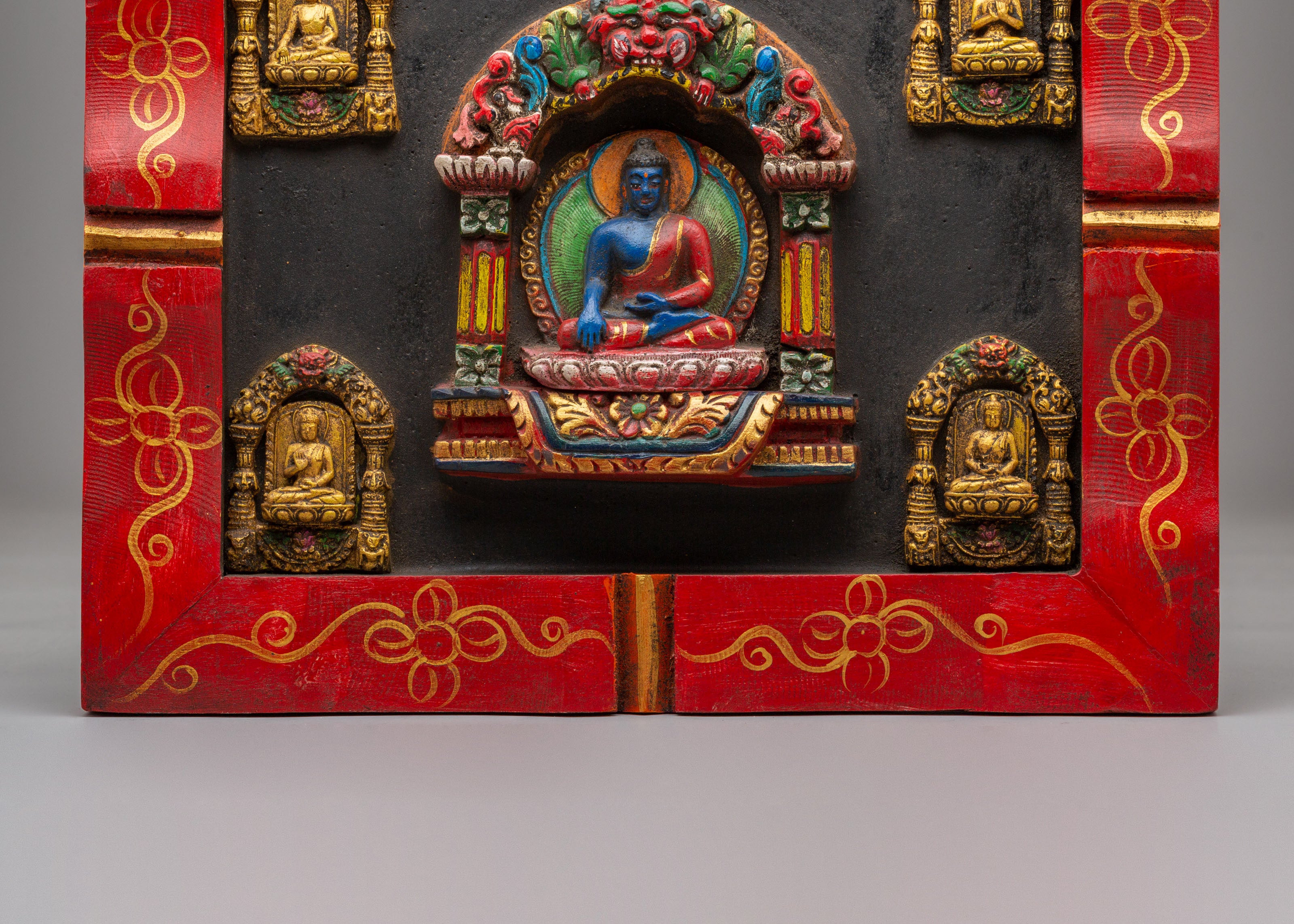 Buddhist Shakyamuni Buddha Wall Decor | Handcrafted Wooden Artwork