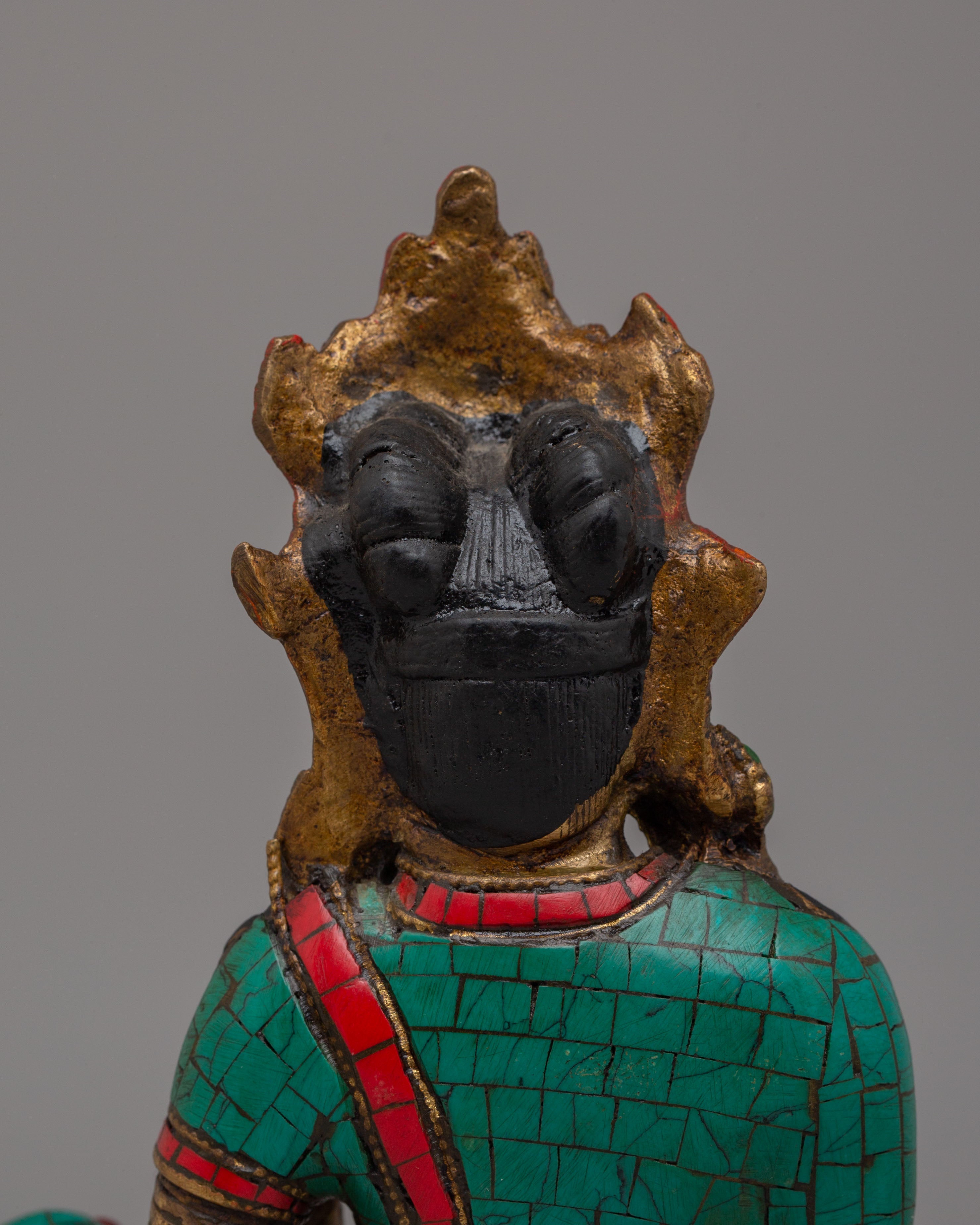 Traditional Tara Deity Statue | Green Tara Goddess Sculpture with Turquoise