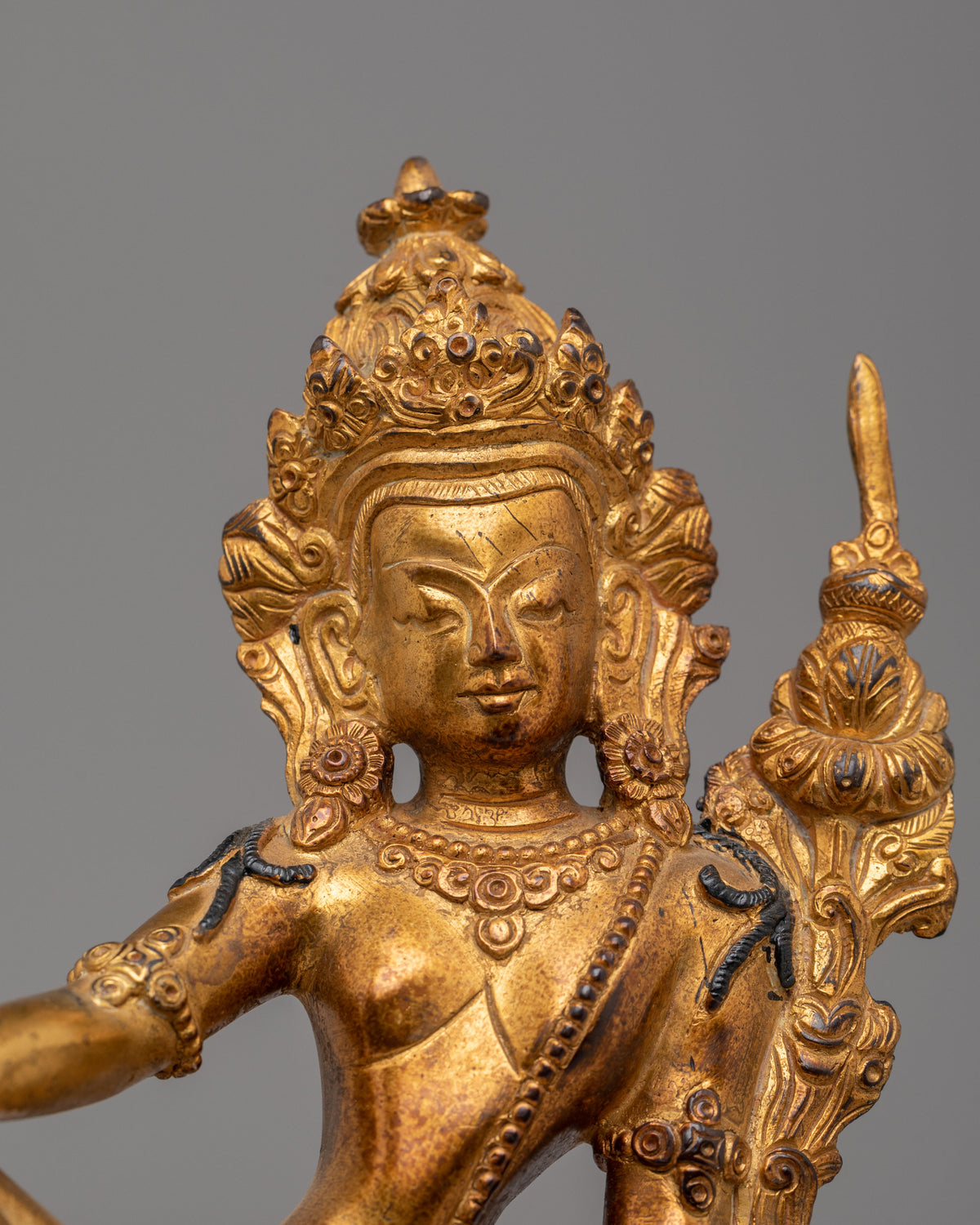 30 years Old Simhanada Manjushri Statue | Lion's Roar of Wisdom