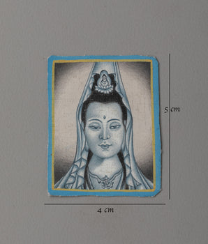 Kuan Yin Thangka for Locket | Sacred Symbol of Compassion