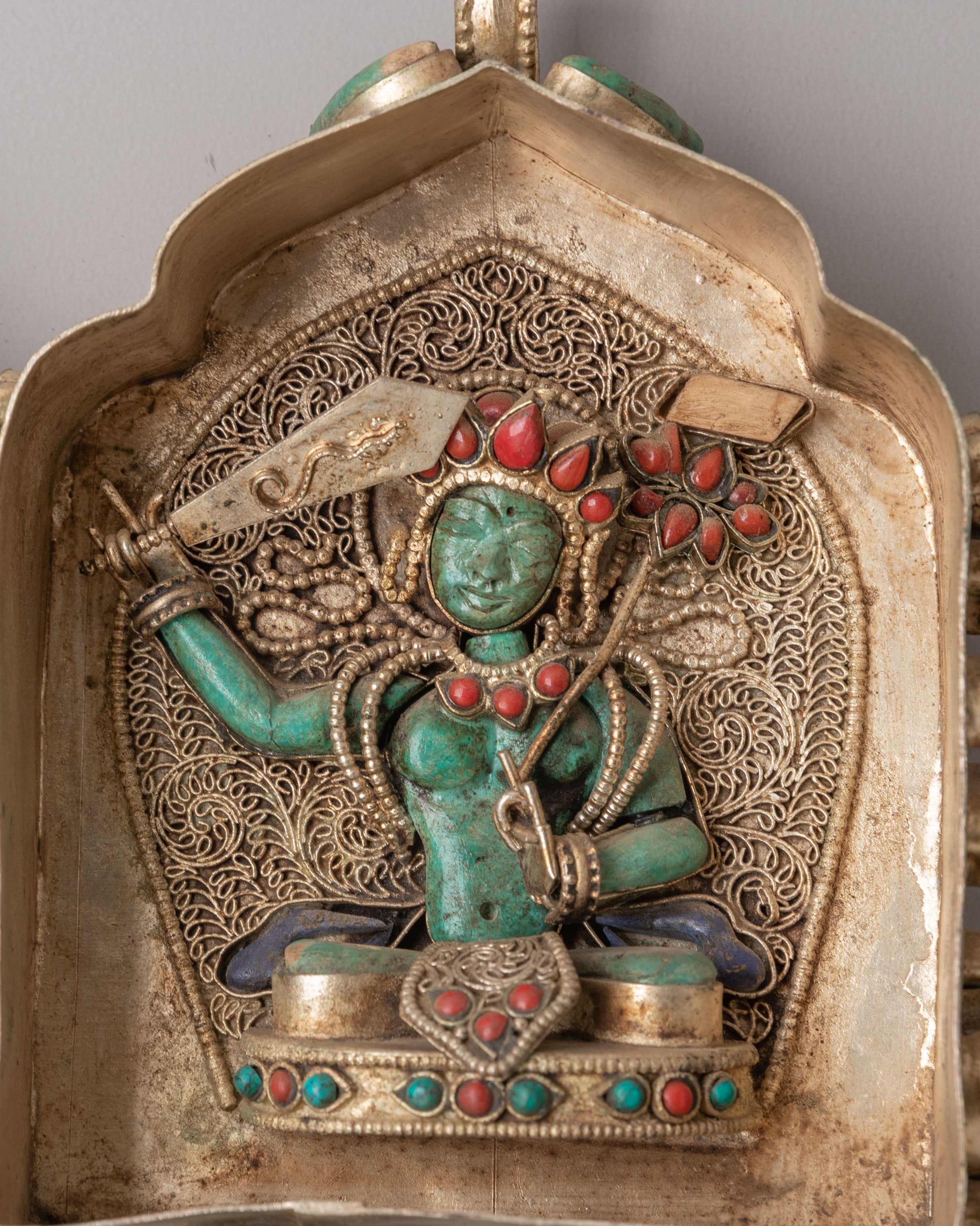 Tibetan Manjushri Ghau Box Locket | Symbol of Wisdom