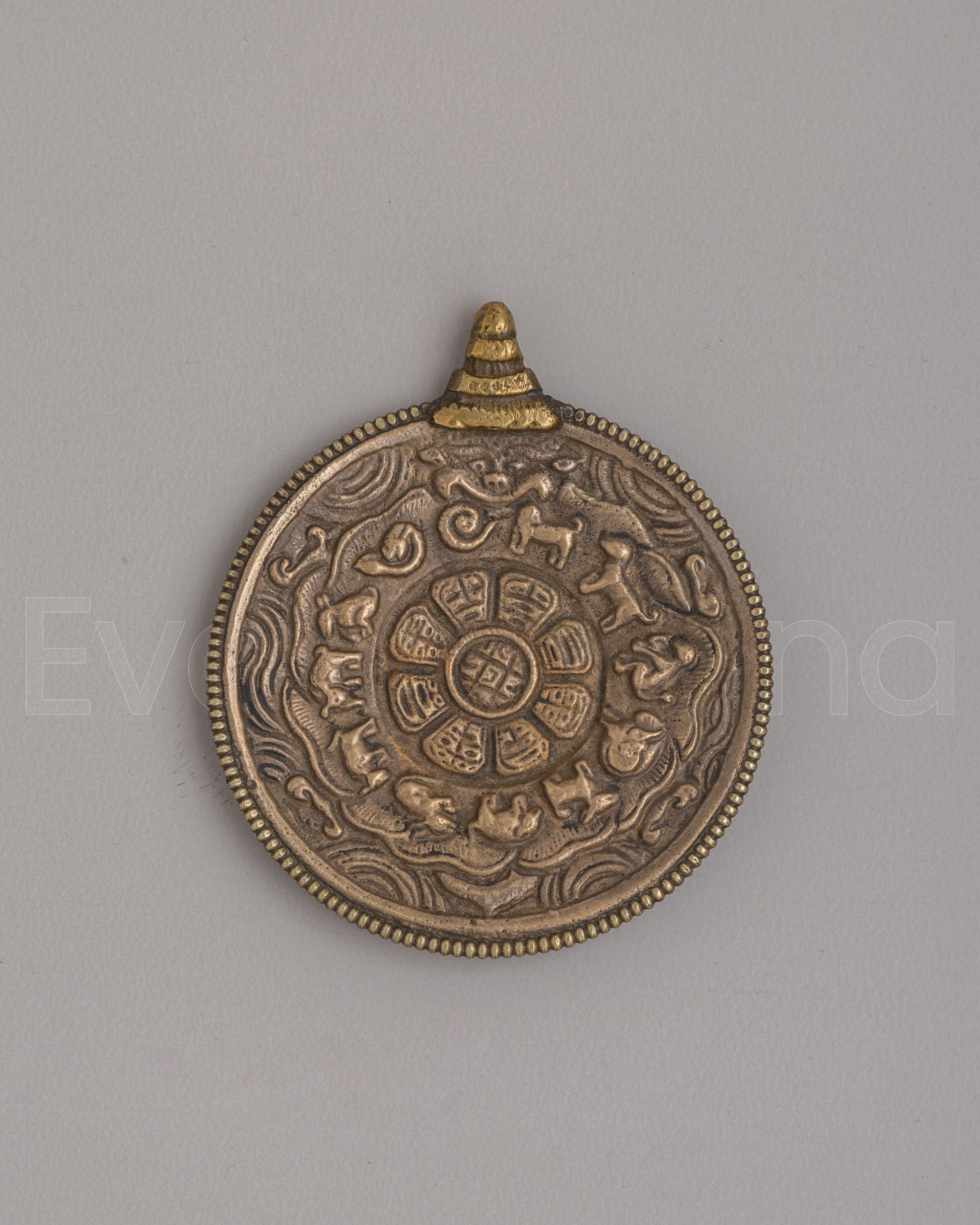 Tibetan Mirror With Intricate Carved Design