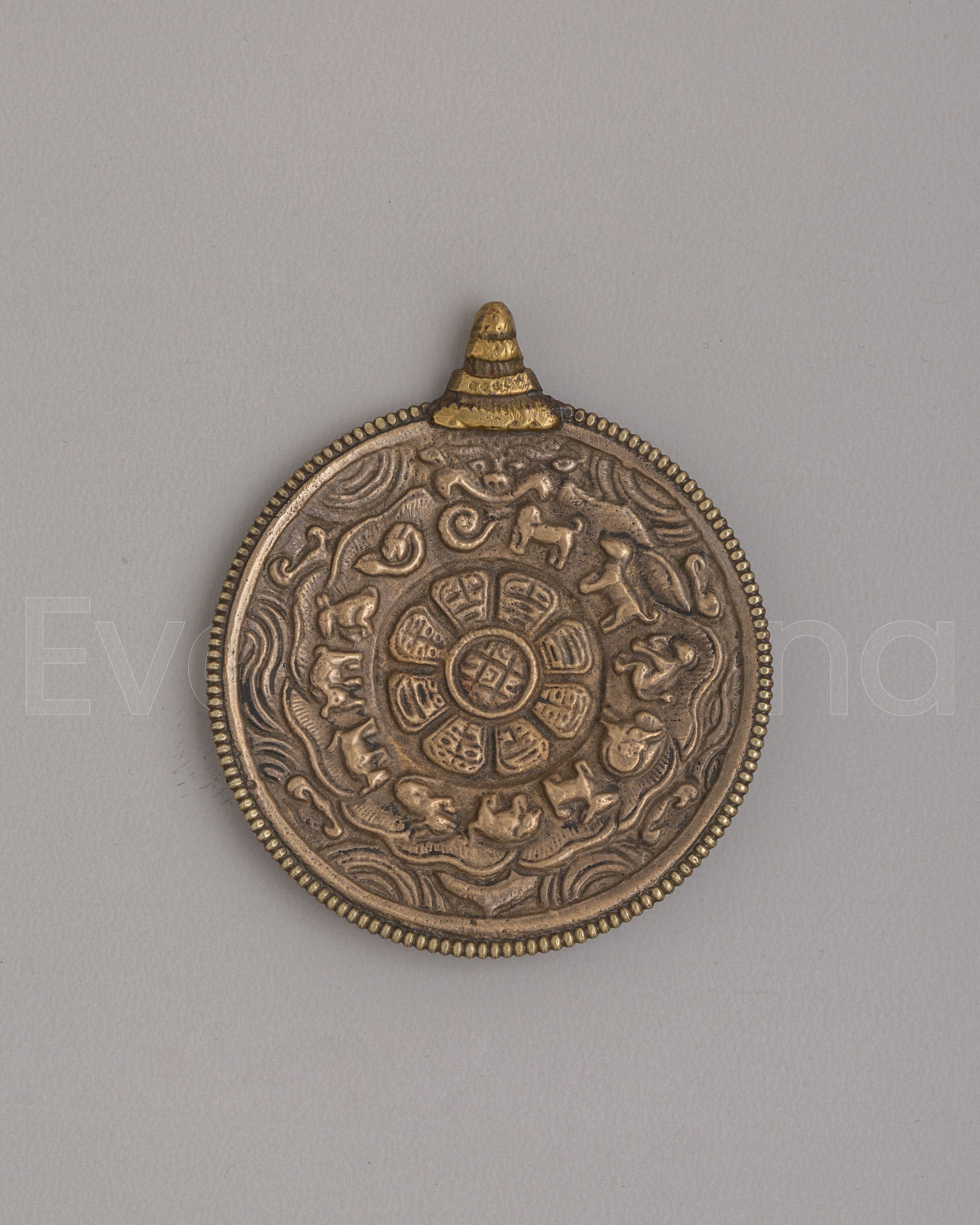 Tibetan Mirror With Intricate Carved Design