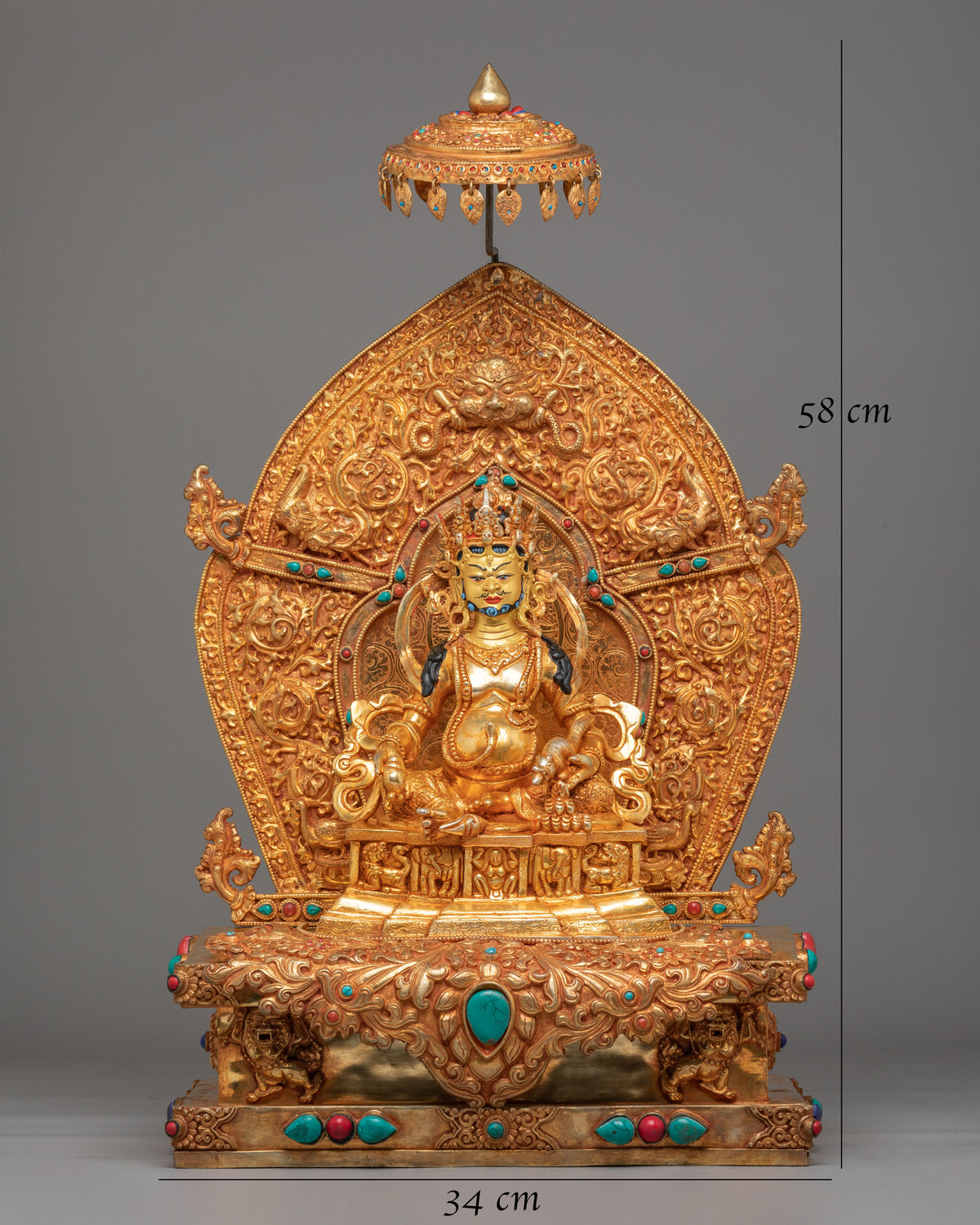 Dzambhala Throne Statue | Symbol of Wealth & Prosperity