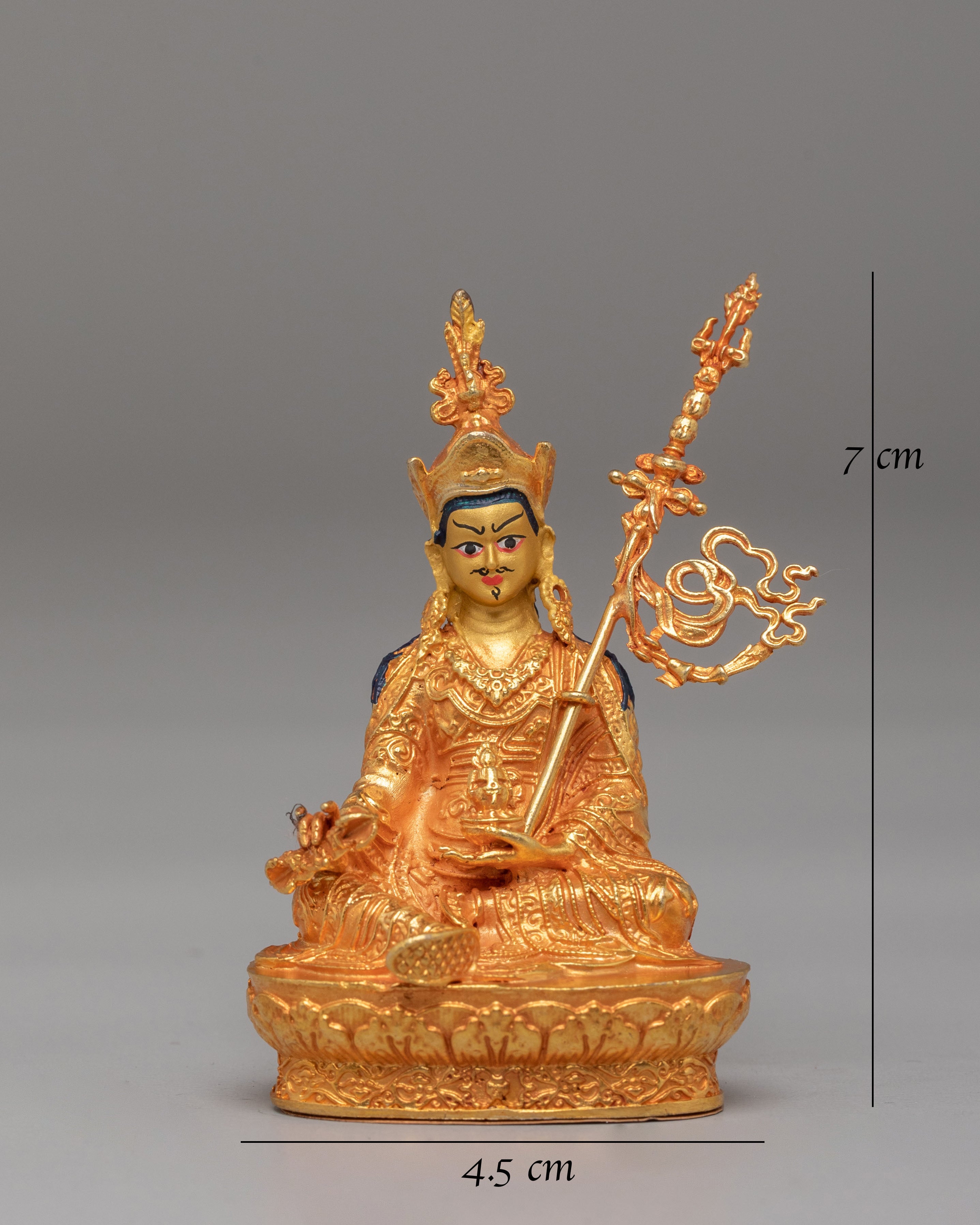 Tibetan Lotus Born Guru Rinpoche Sculpture | Handmade Artwork