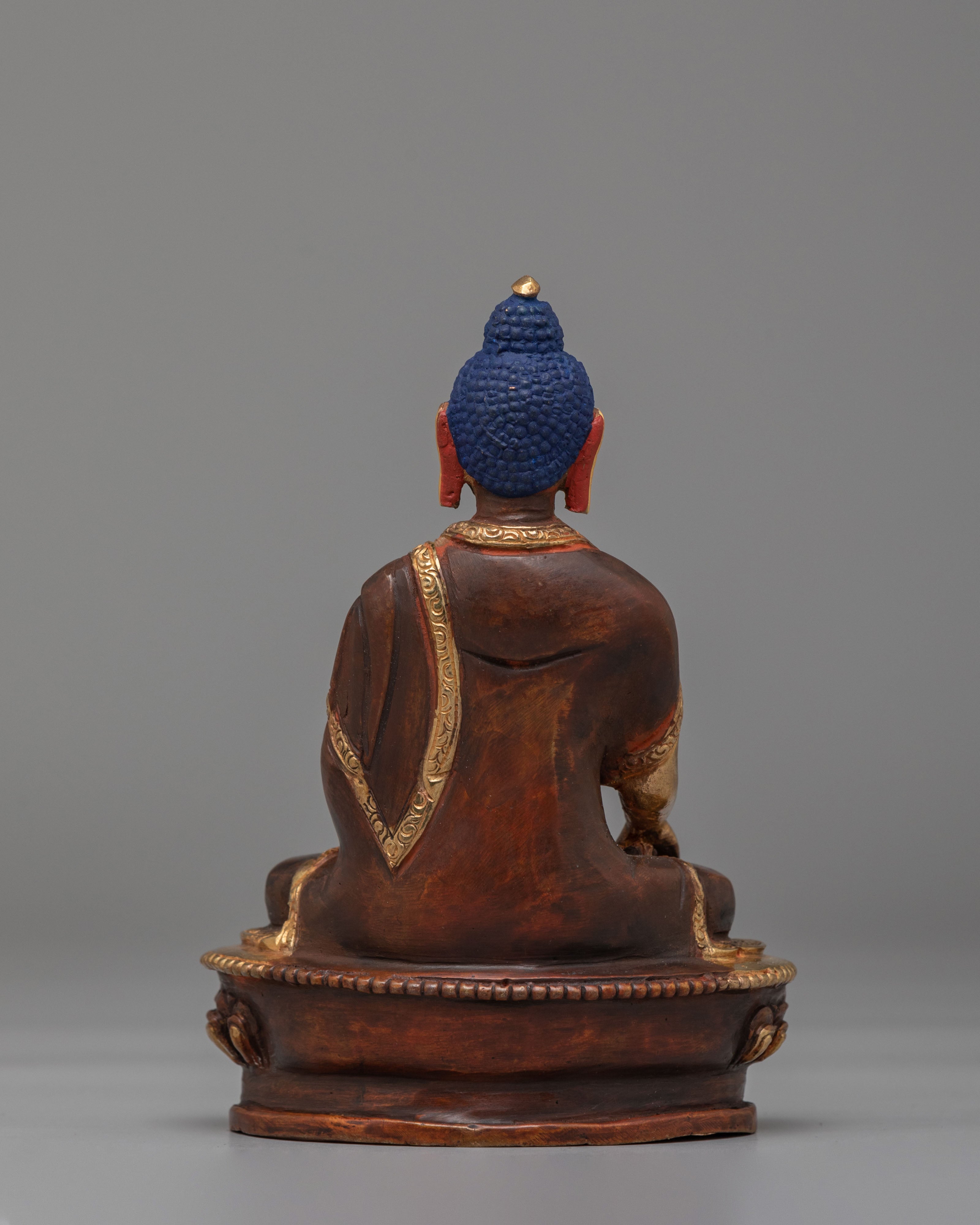 Sacred Tibetan Shakyamuni Buddha Statue | Gold Plated Copper Buddhist Figure