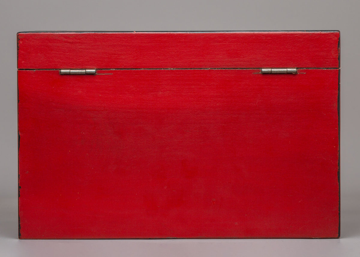 Handmade Treasure Wooden Box | Handcrafted Storage Chest with Painted Artwork