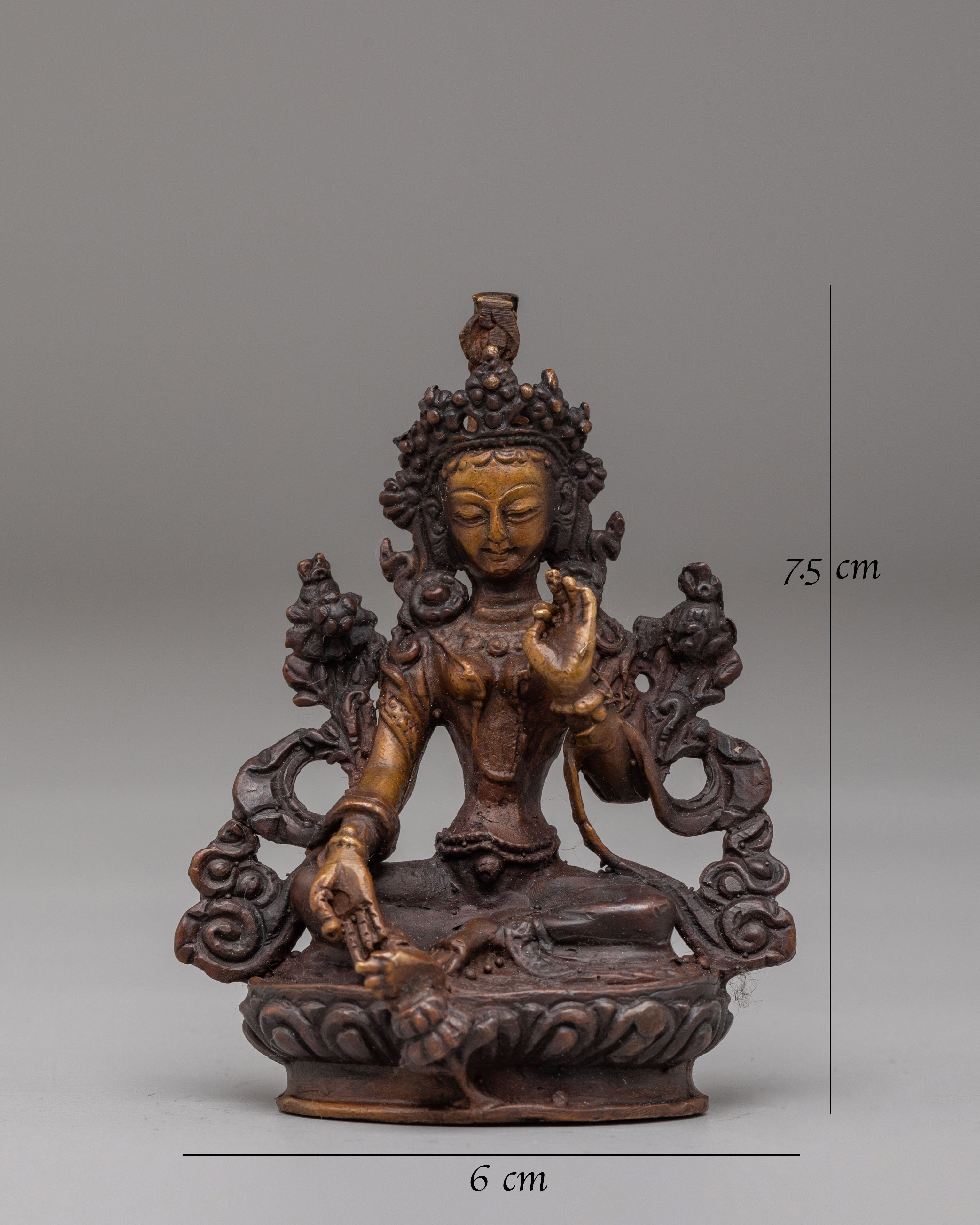 Sacred Green Tara Goddess Statue | Traditional Artwork