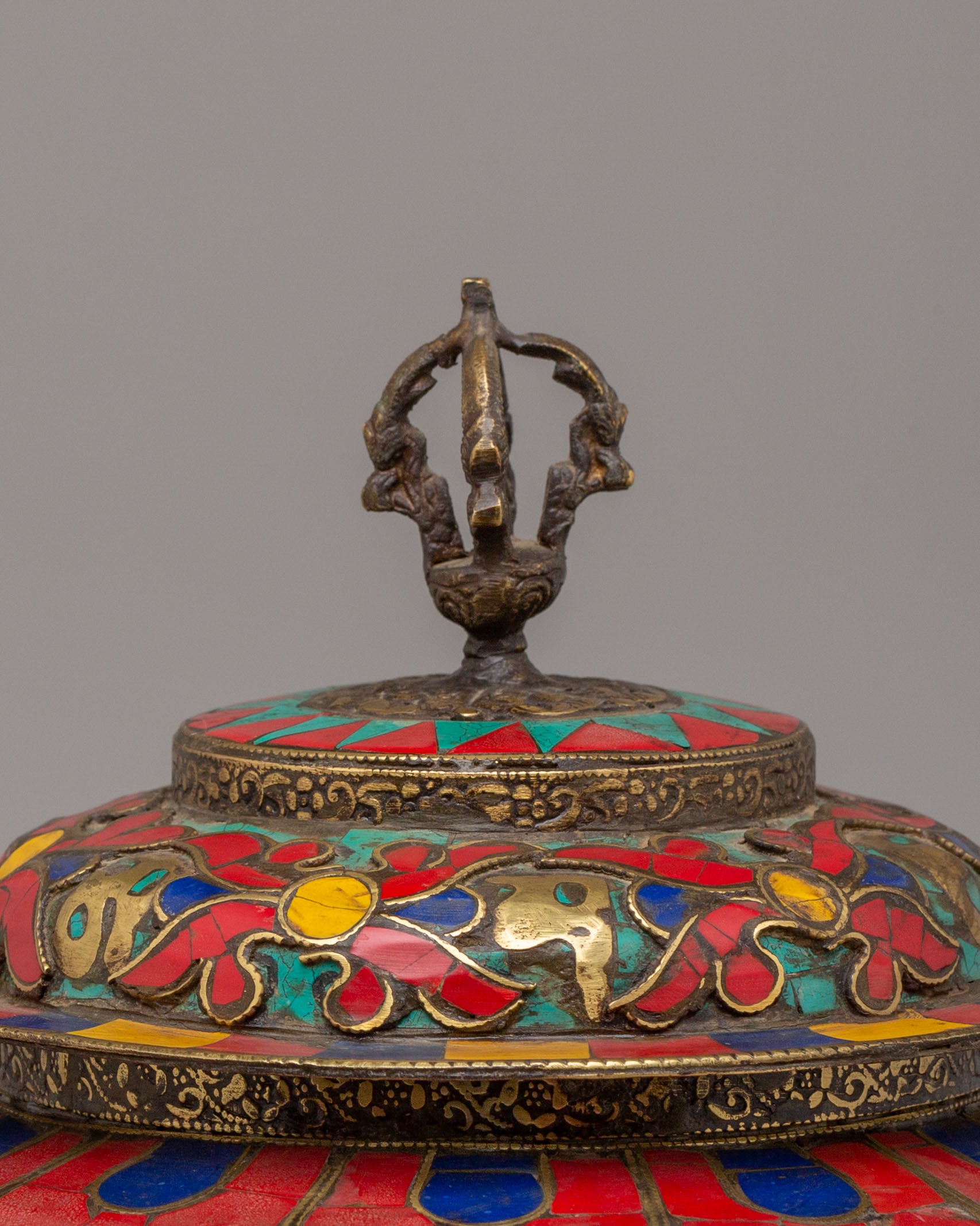 Handmade Sacred Offering Rice Pot | Tibetan Ritual Pot for Spiritual Ceremonies