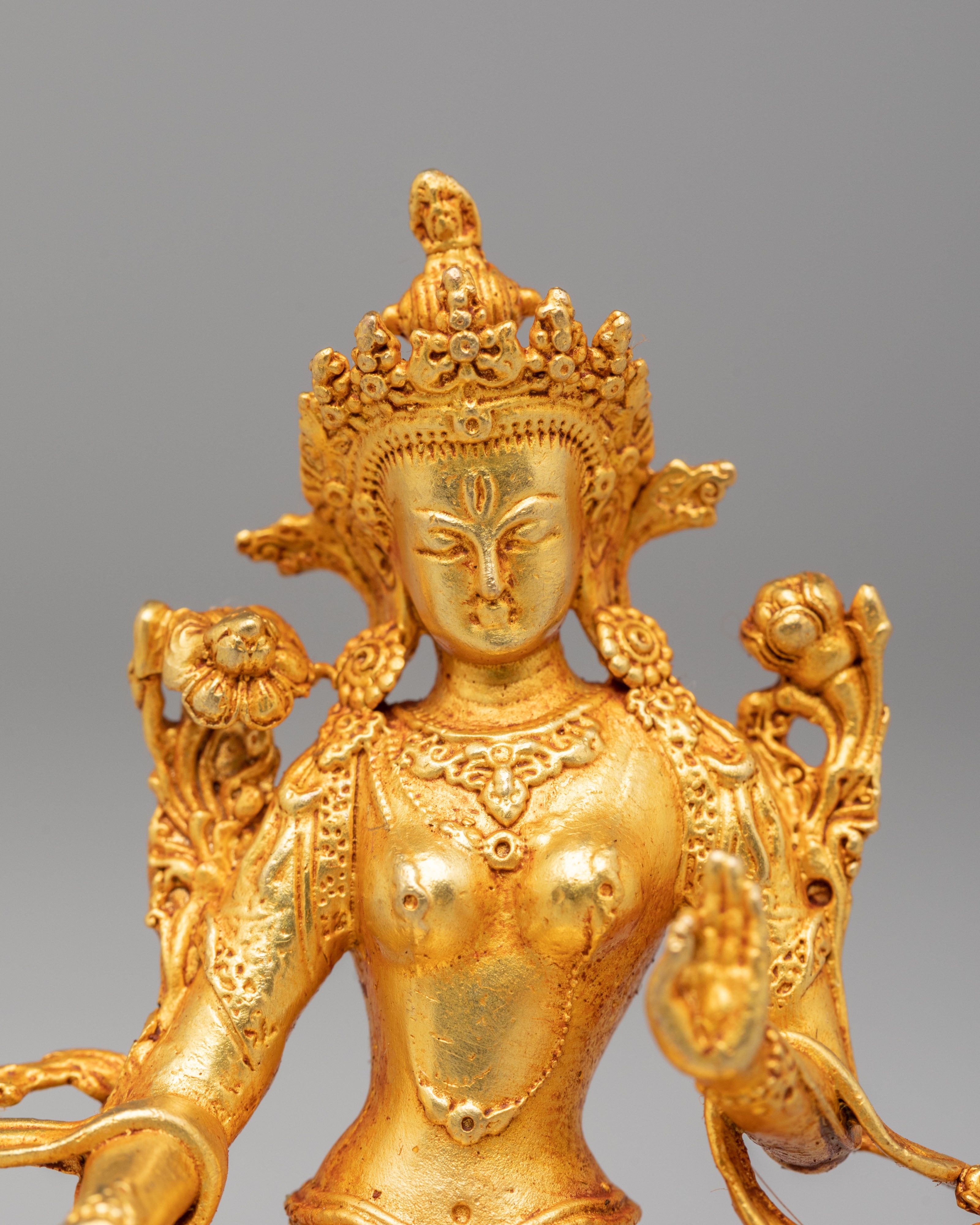Himalayan White Tara Altar Statue | Symbol of Healing & Compassion