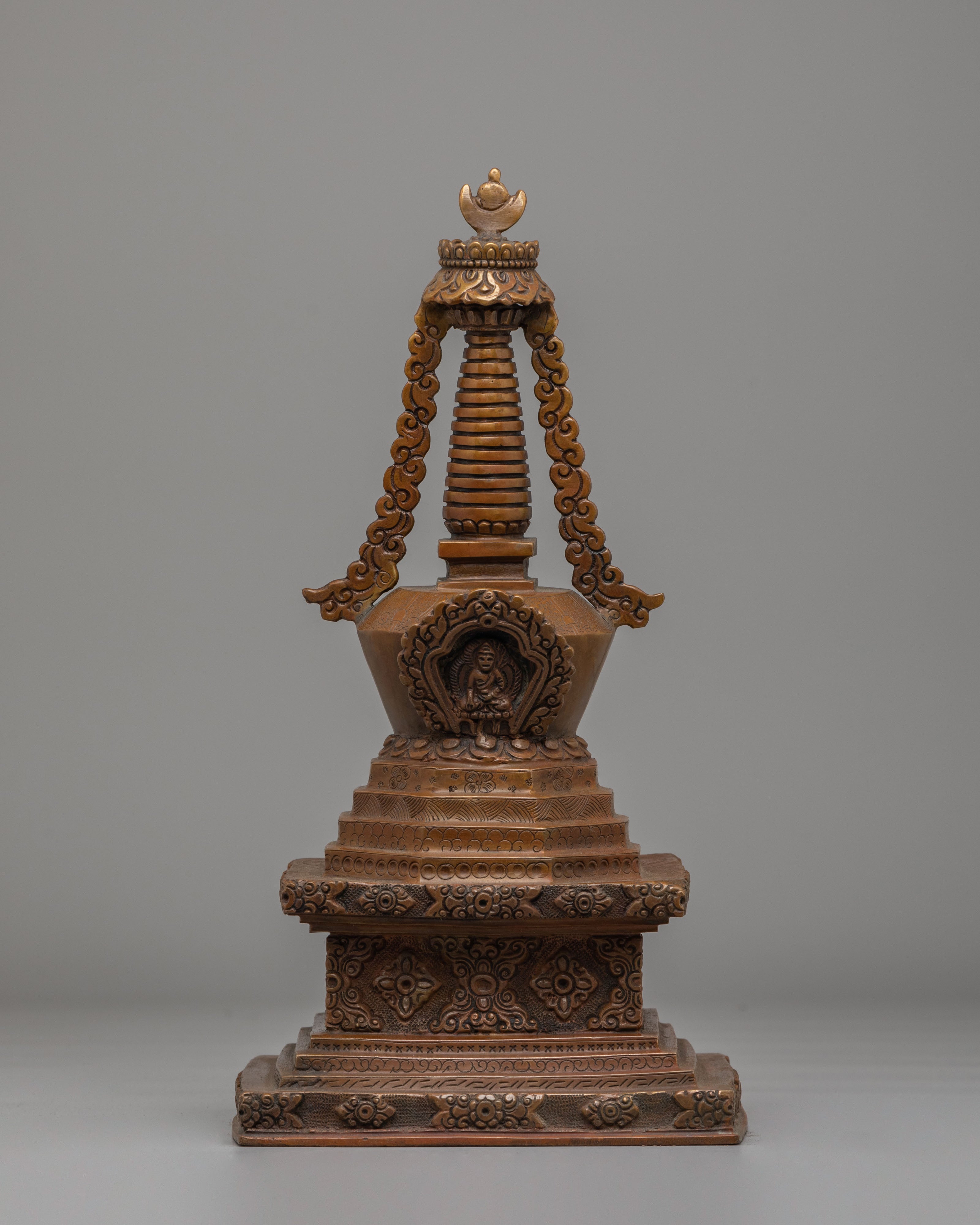 Handcrafted Stupa Set | Traditional Tibetan Ritual Stupas for Meditation