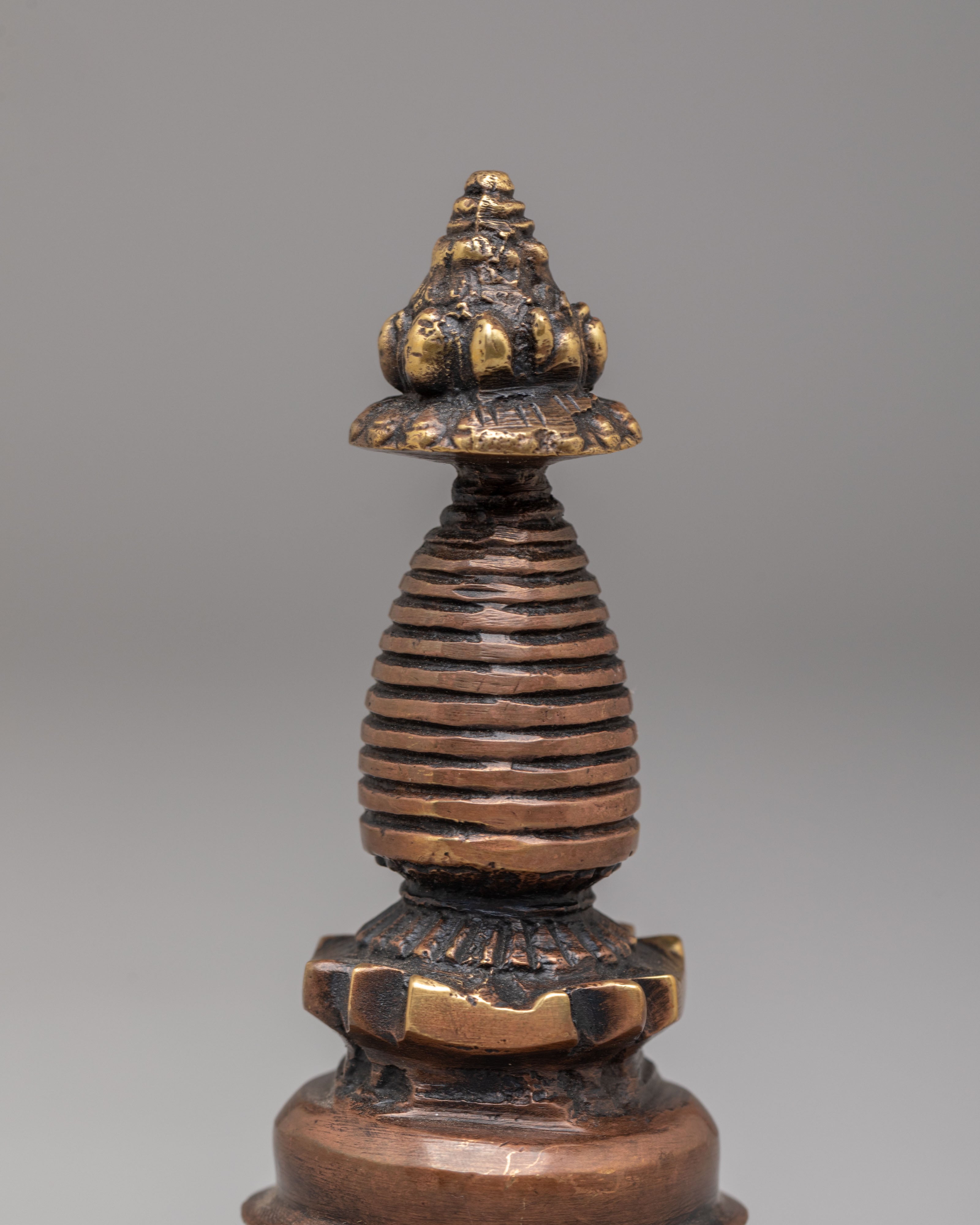 Spiritual Tibetan Kadampa Stupa | Handcrafted Sacred Artwork