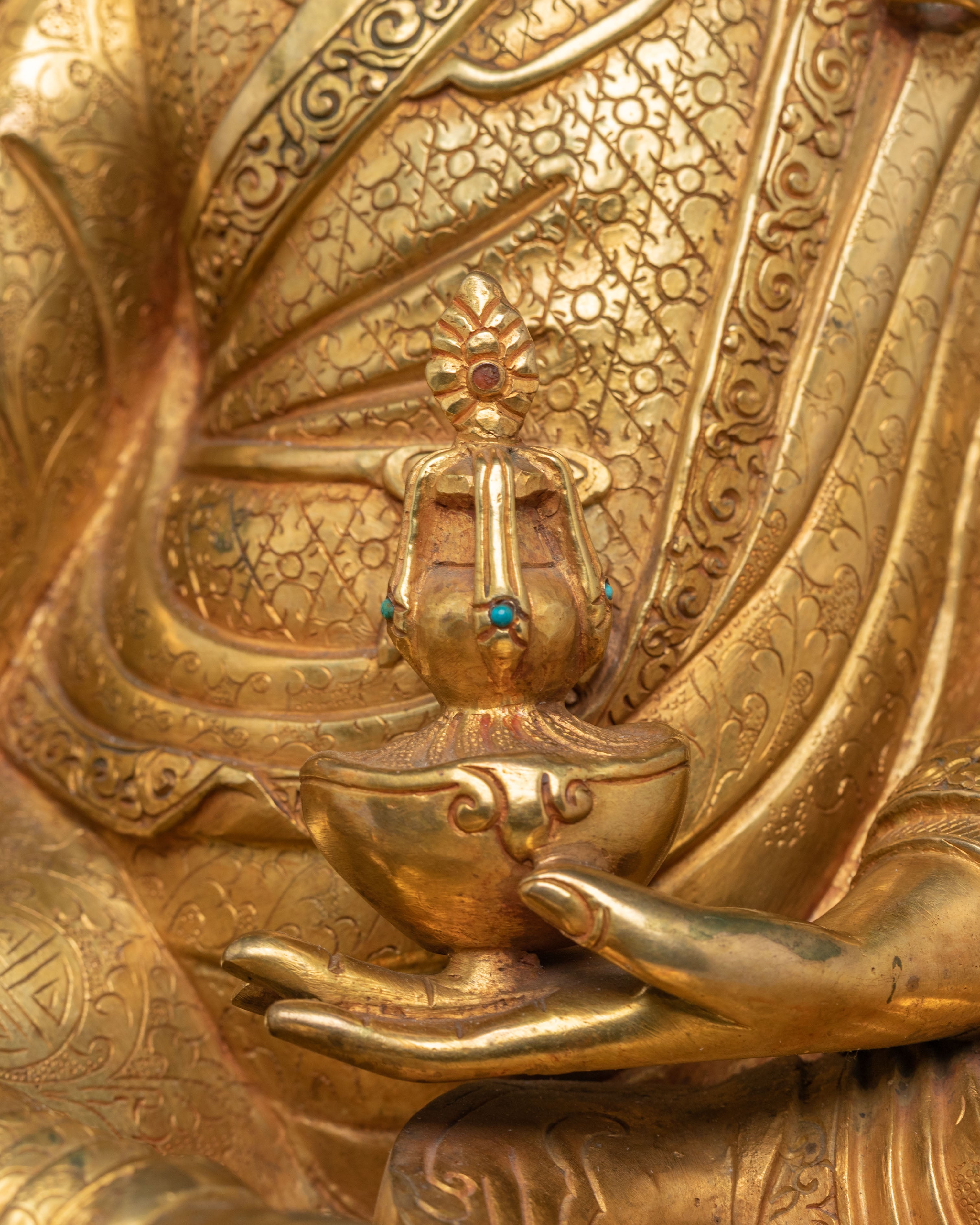 Lotus Born Guru Rinpoche Statue | Buddhist Padmasambhava Sculpture