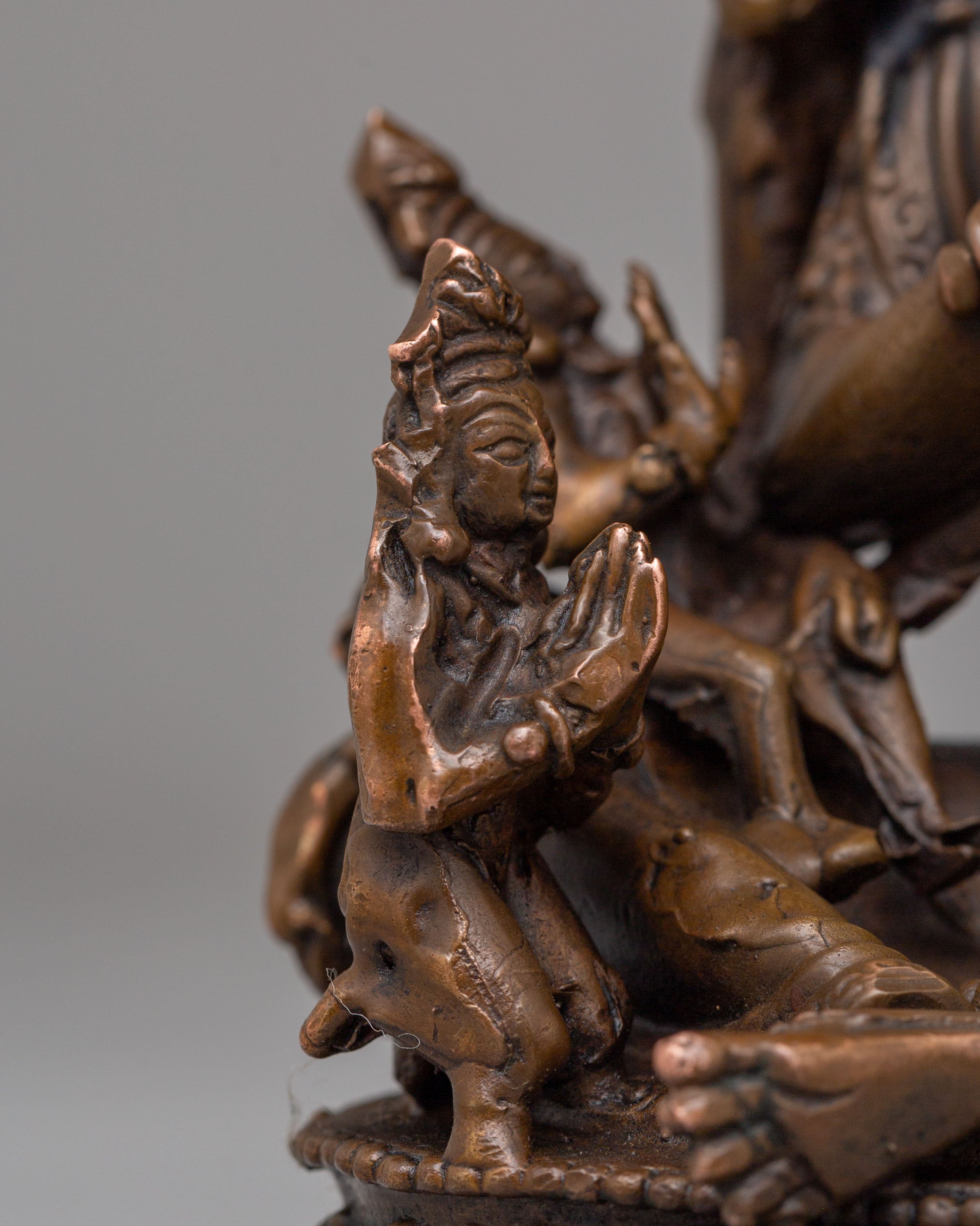 Sacred Harati Mata Statue | Oxidized Copper Body with Acrylic Color