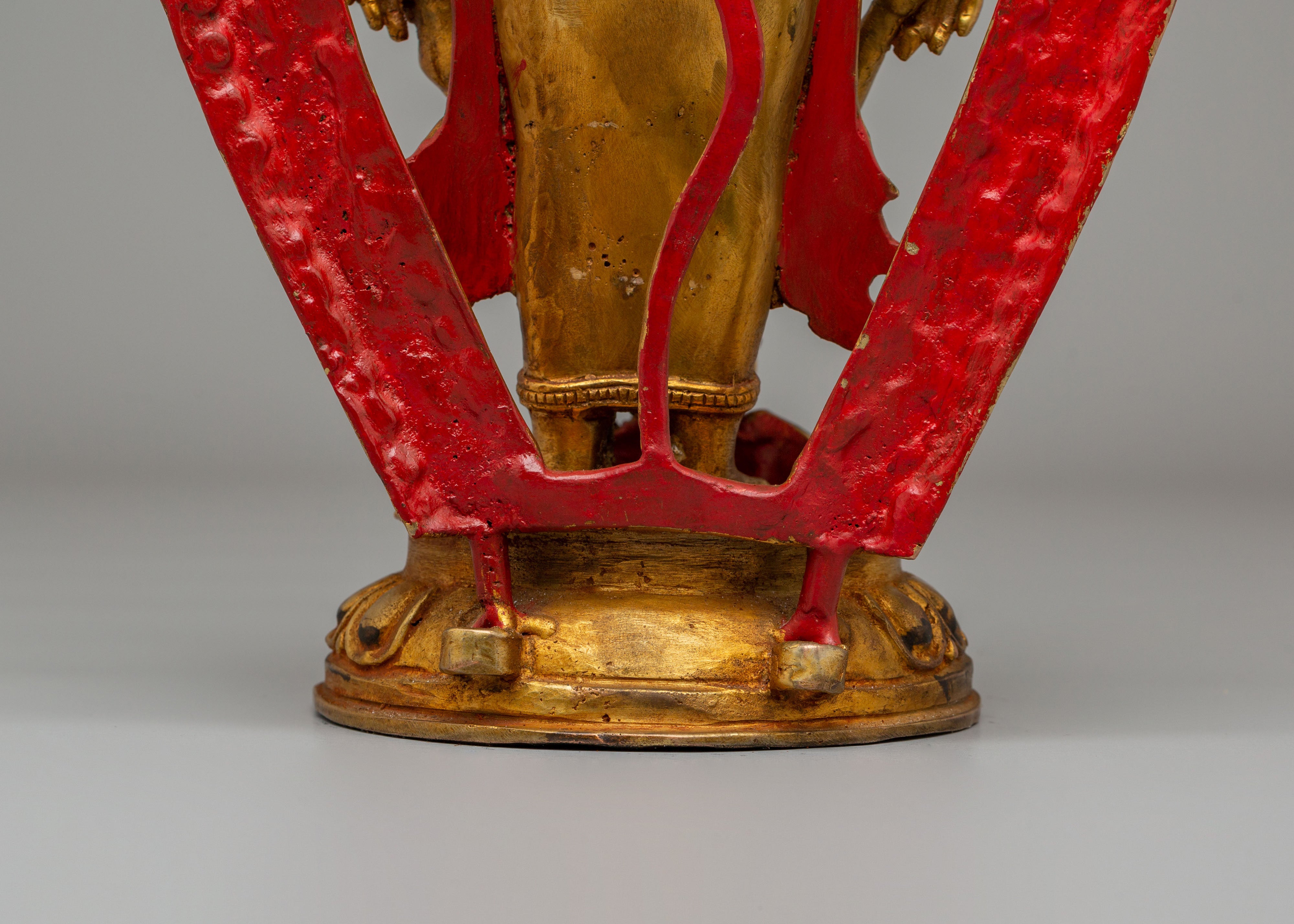 Sacred Vishnu Figurine | Handcrafted Copper Statue