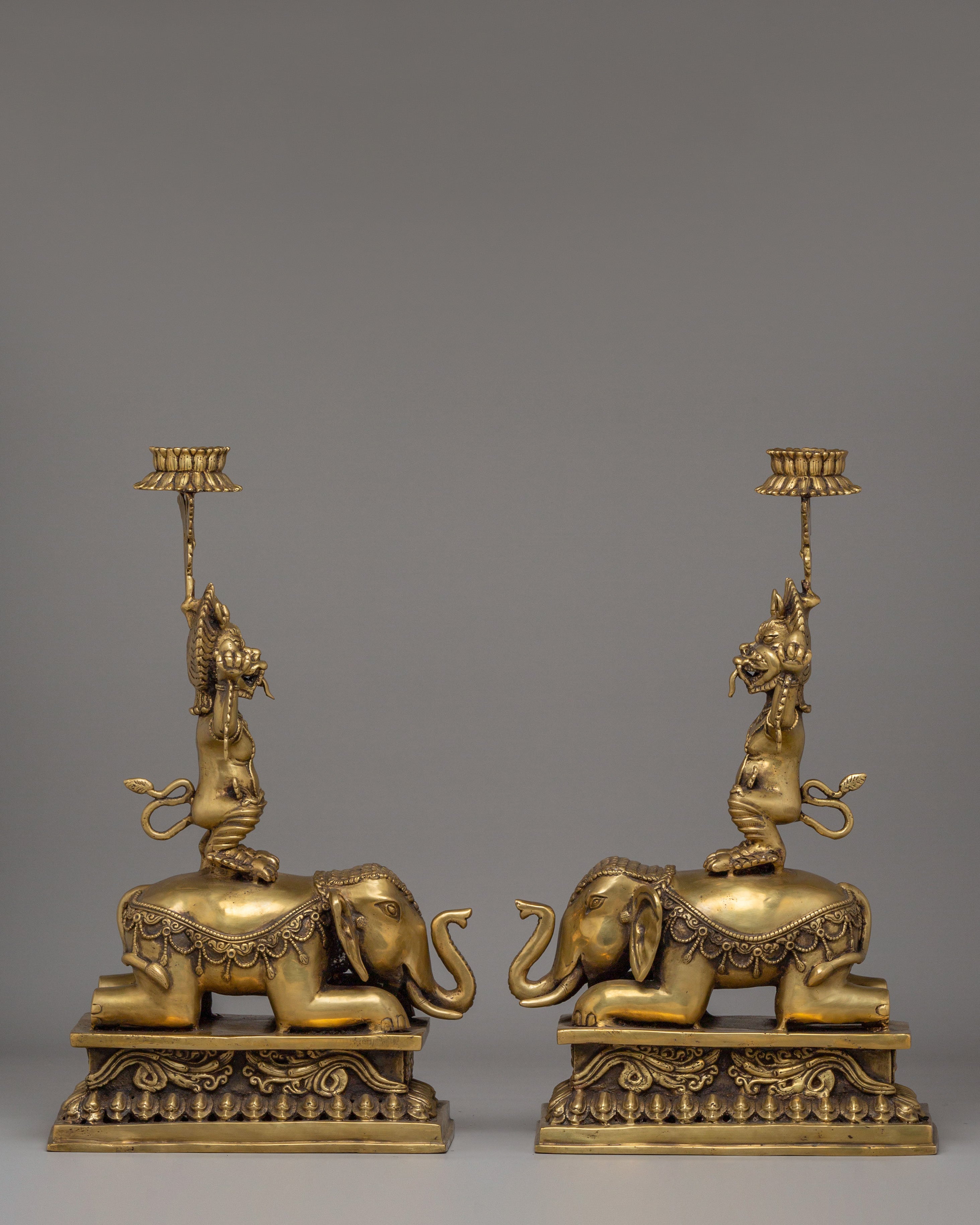 Elephant Oil Lamp Set | Perfect for Altar Decor