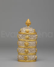 Silver and Gold Plated Rice Pot