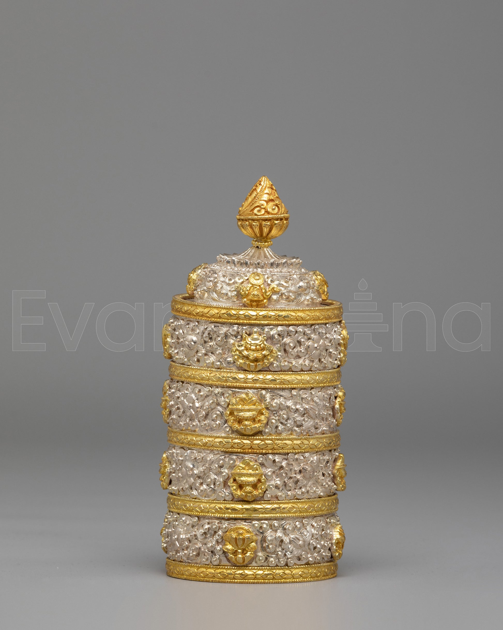 Silver and Gold Plated Rice Pot