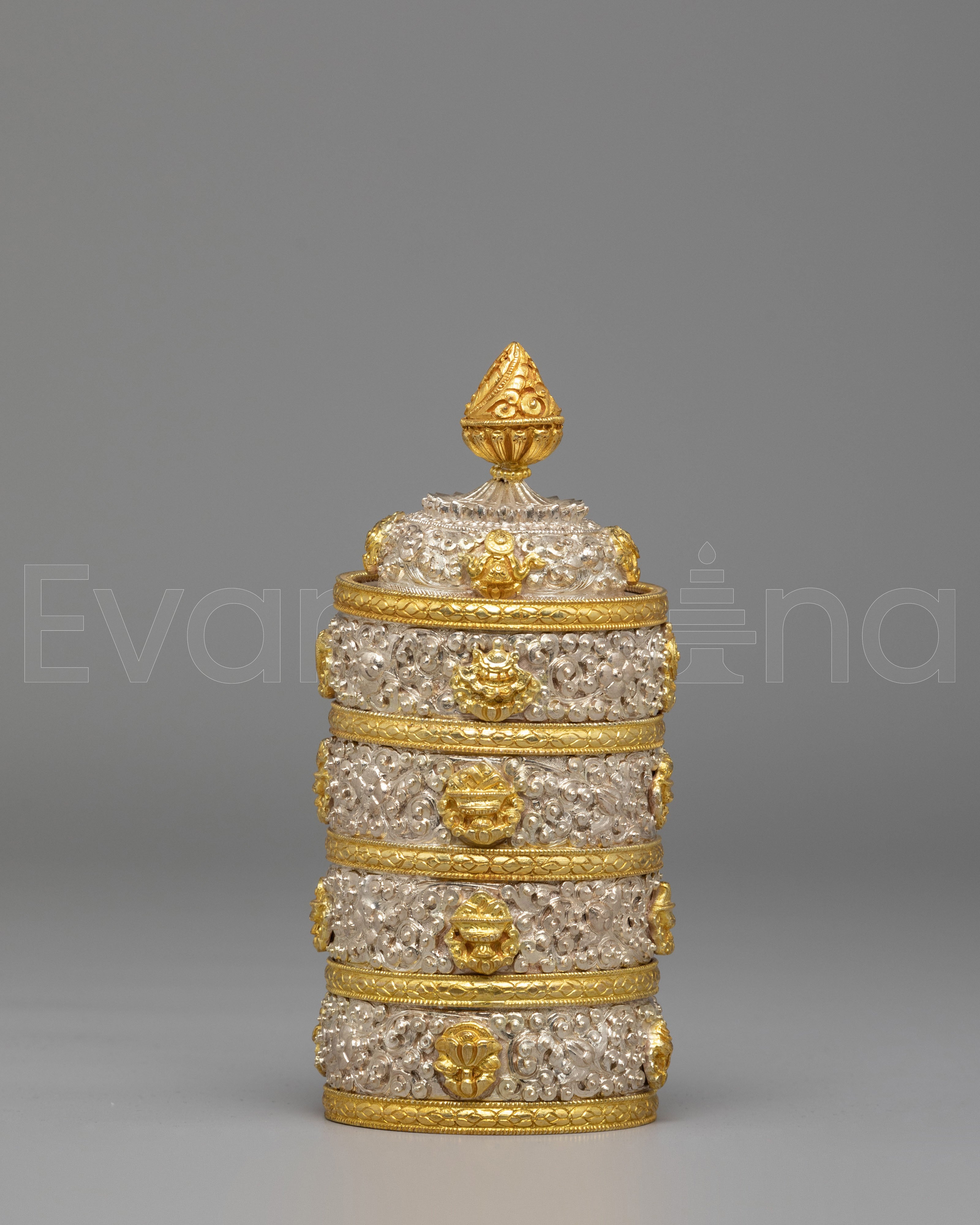 Silver and Gold Plated Rice Pot