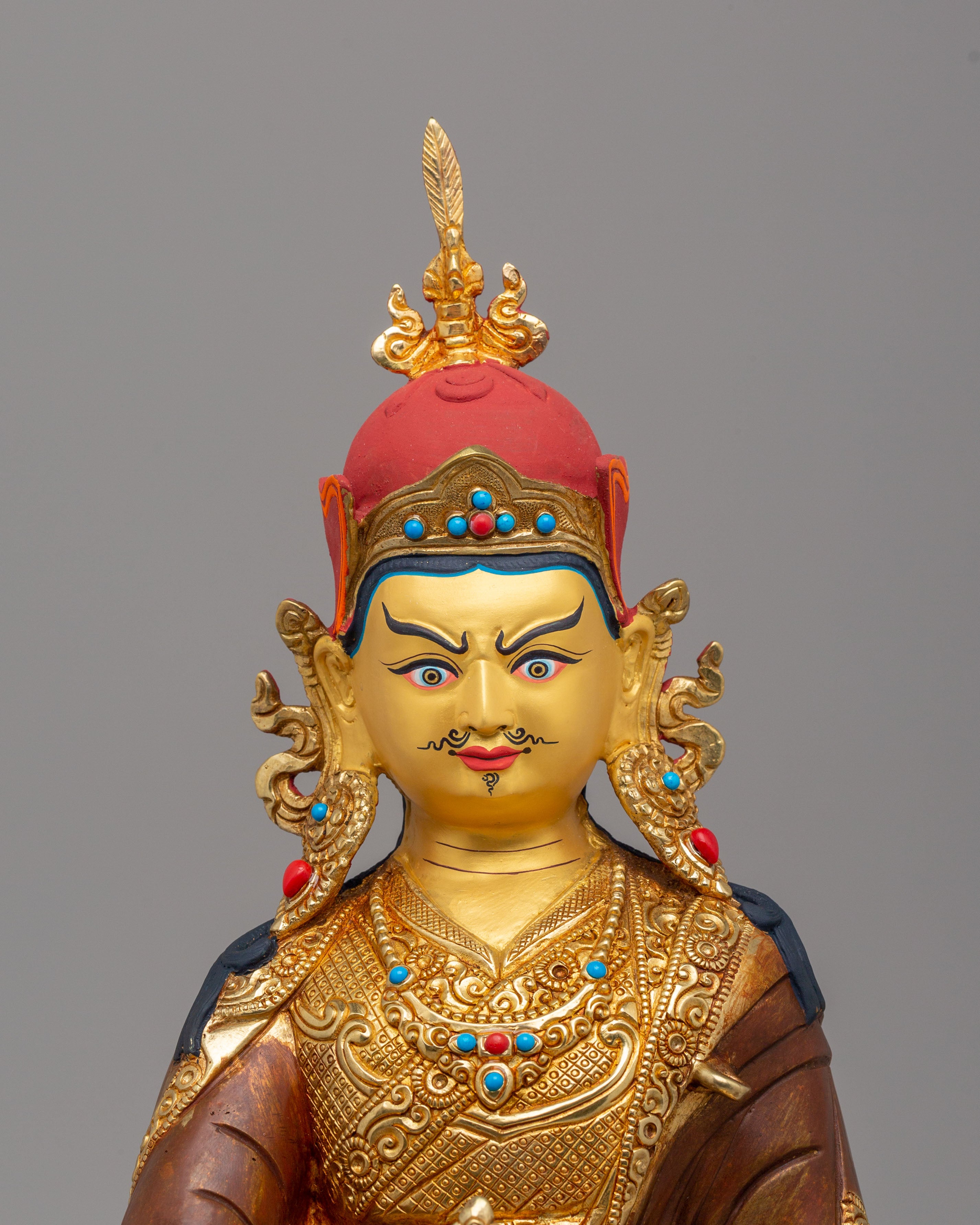 Spiritual Tibetan Guru Rinpoche Figurine | Symbol of Vajrayana Wisdom, Protection