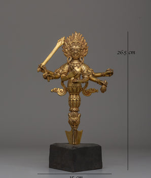 Handmade Mahakala Buddhist Phurba | Sacred Tibetan Ritual Dagger